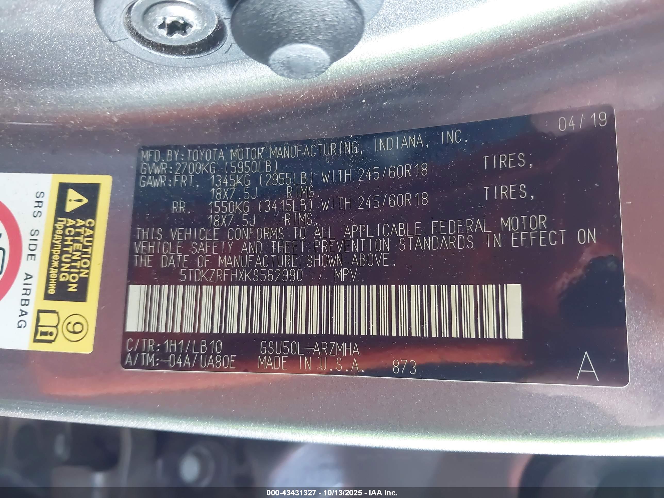 TOYOTA HIGHLANDER image 9