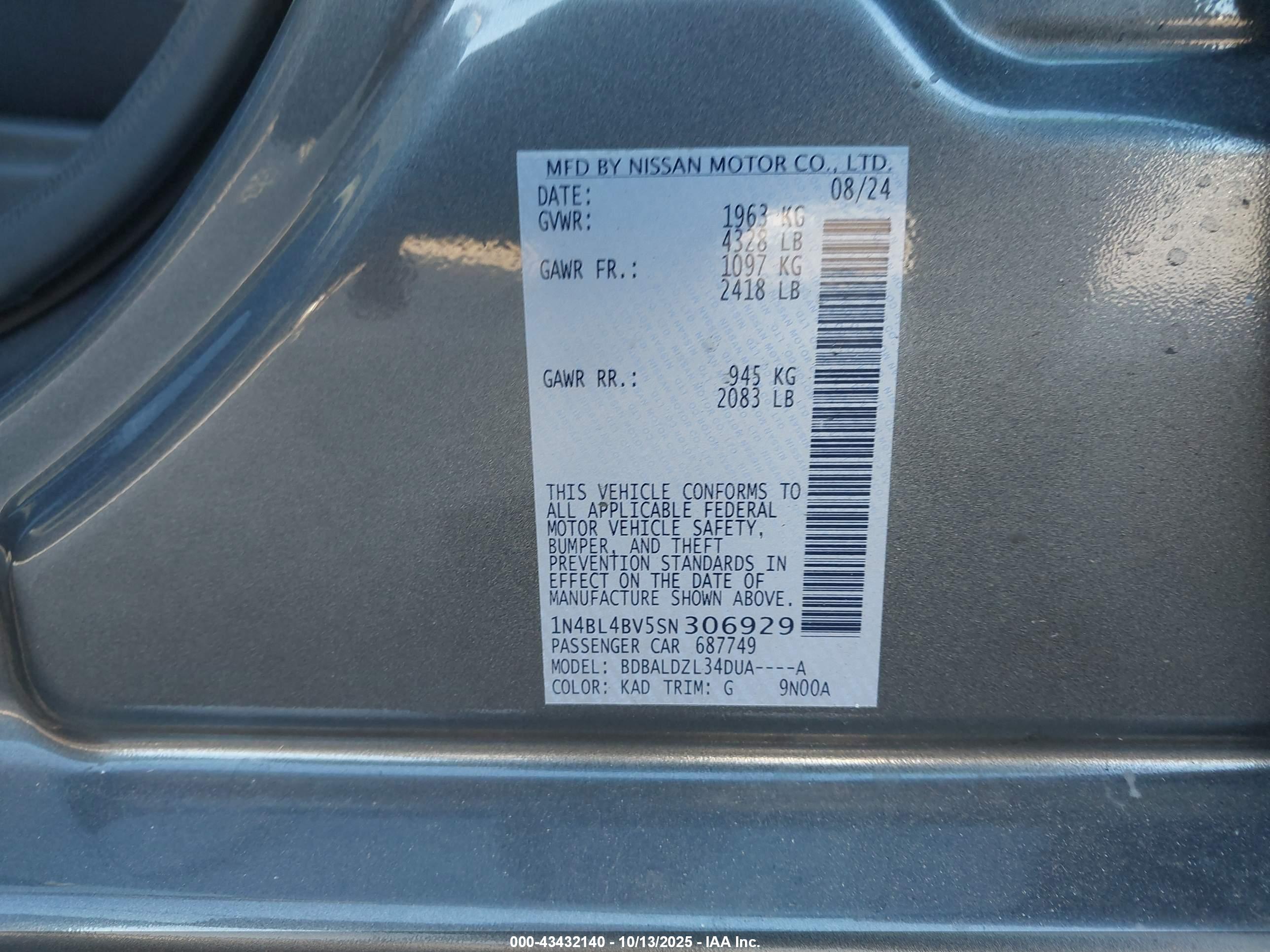NISSAN ALTIMA image 9