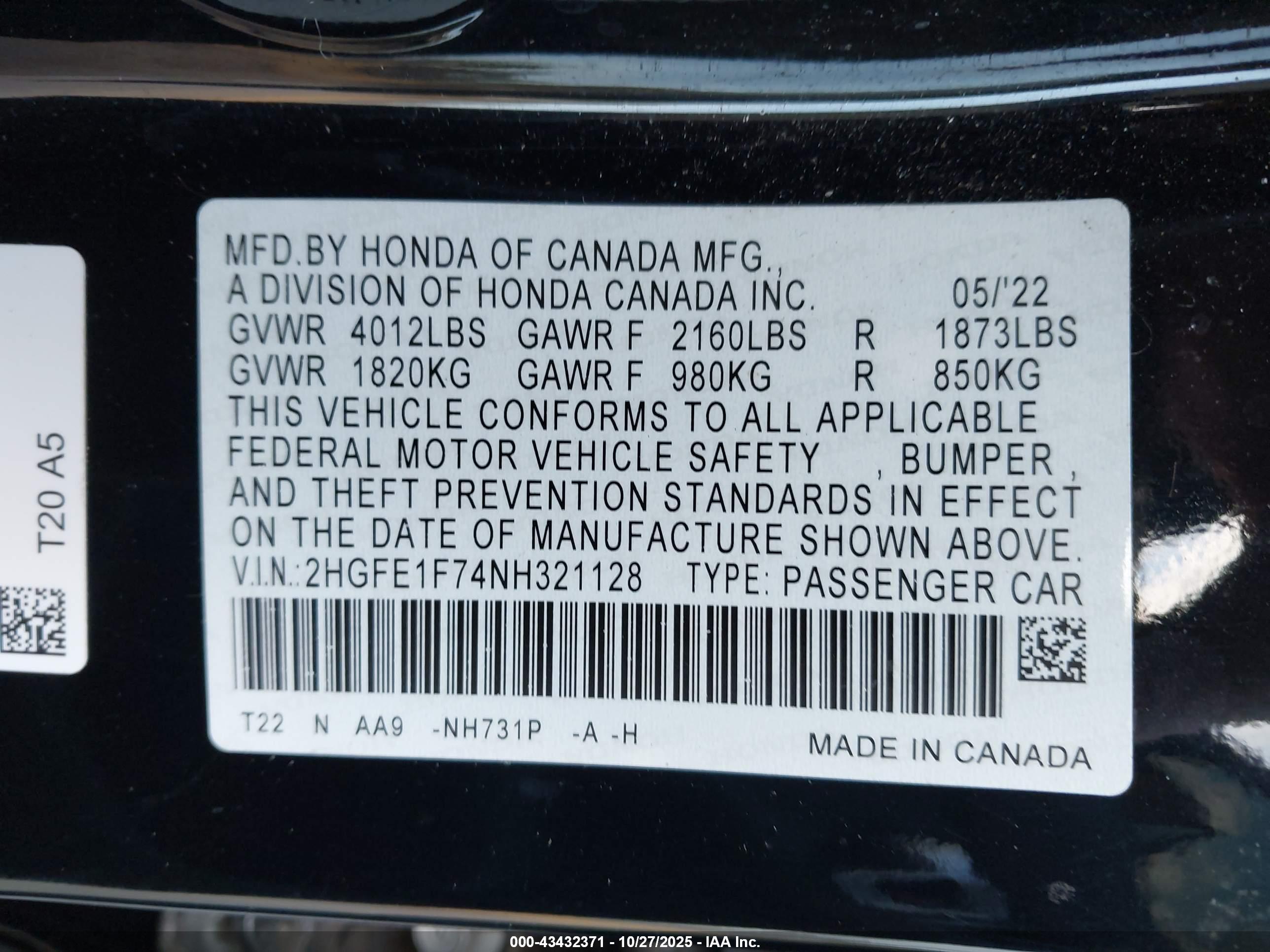 HONDA CIVIC image 9