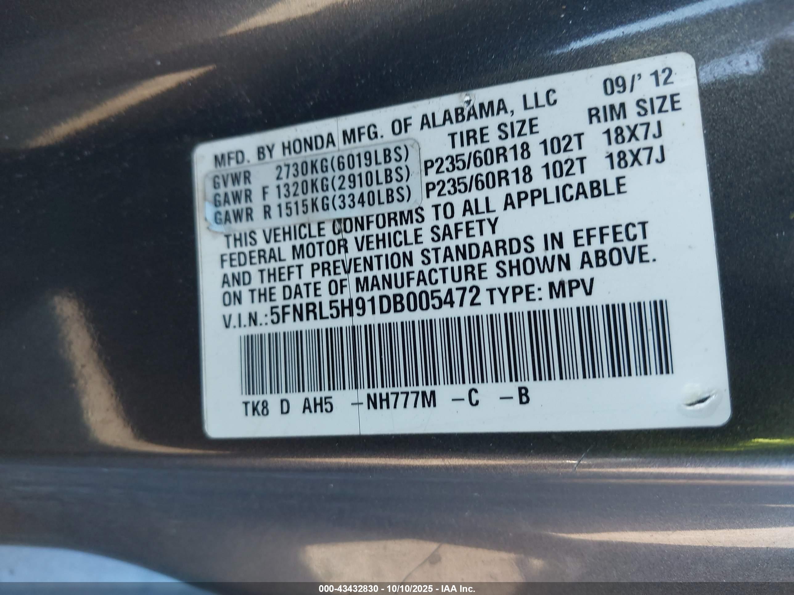 HONDA ODYSSEY image 9