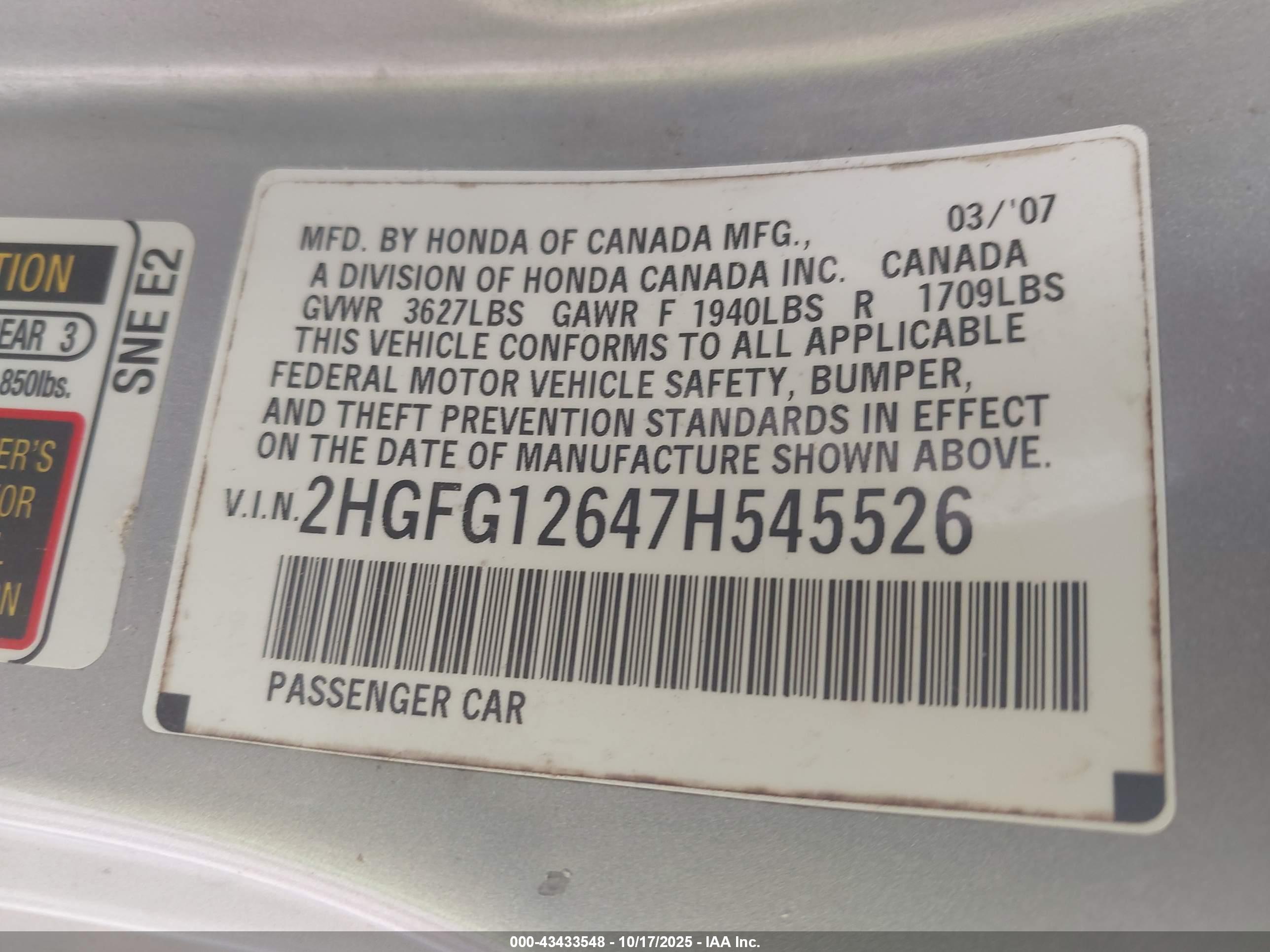 HONDA CIVIC image 9