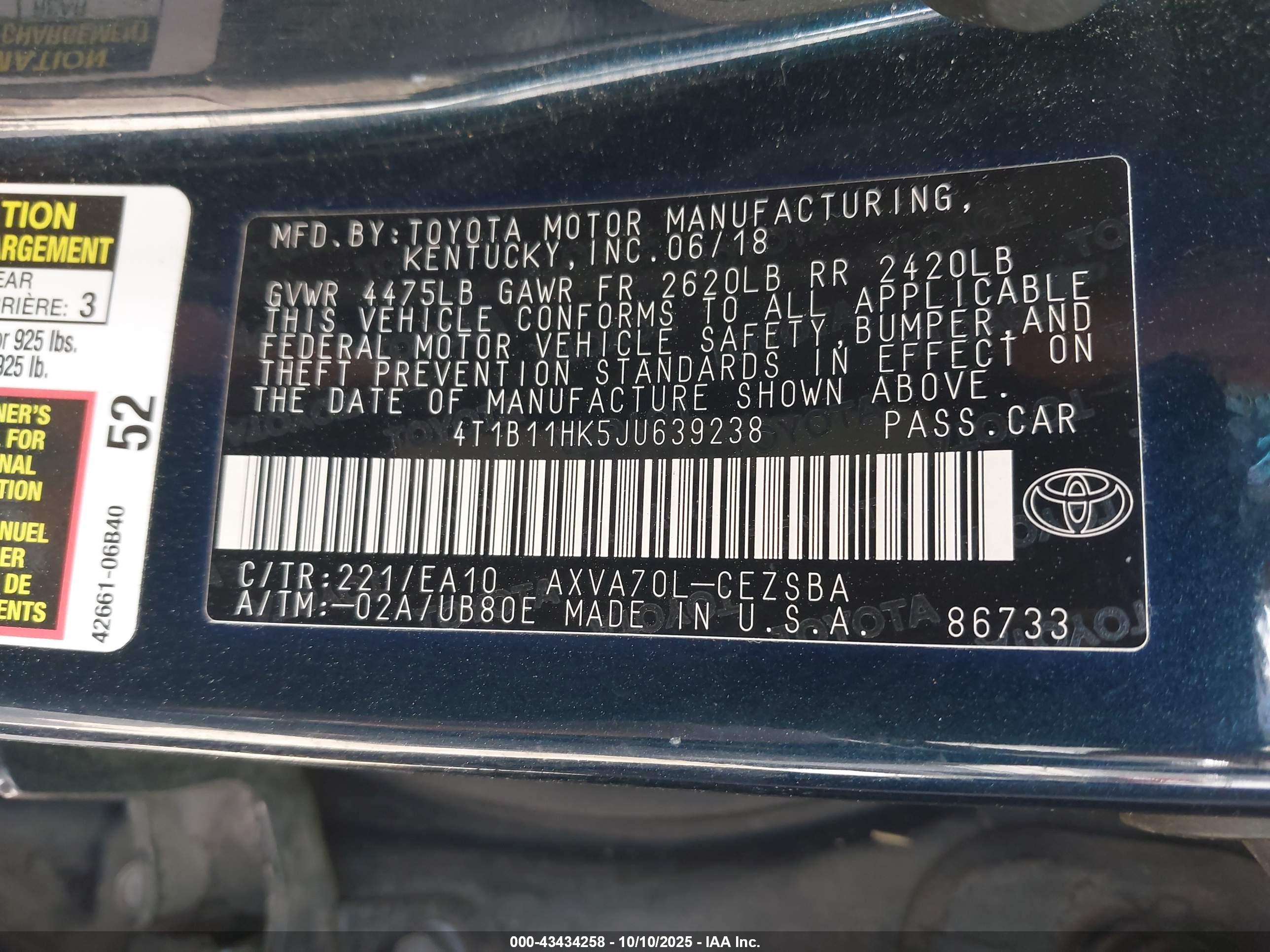 TOYOTA CAMRY image 9