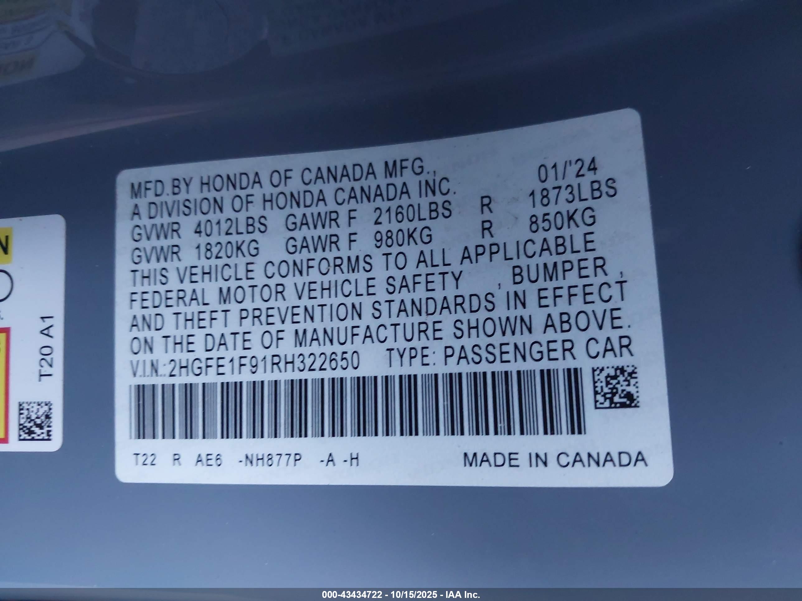 HONDA CIVIC image 9