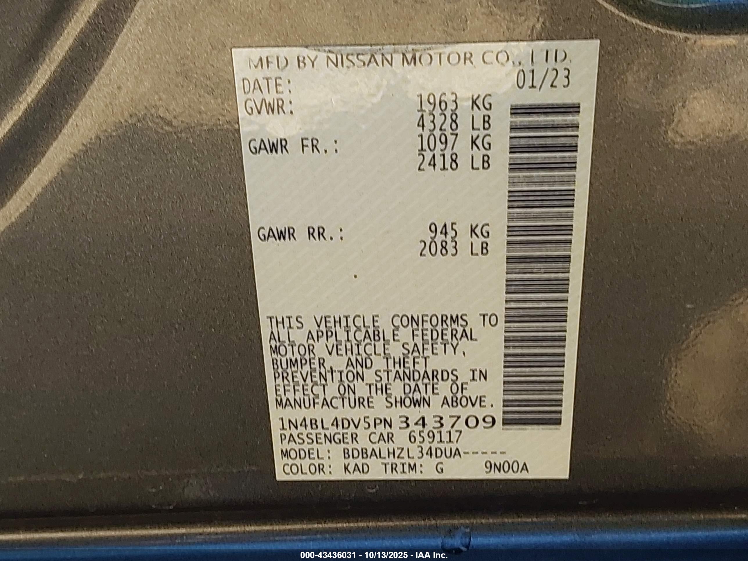 NISSAN ALTIMA image 9