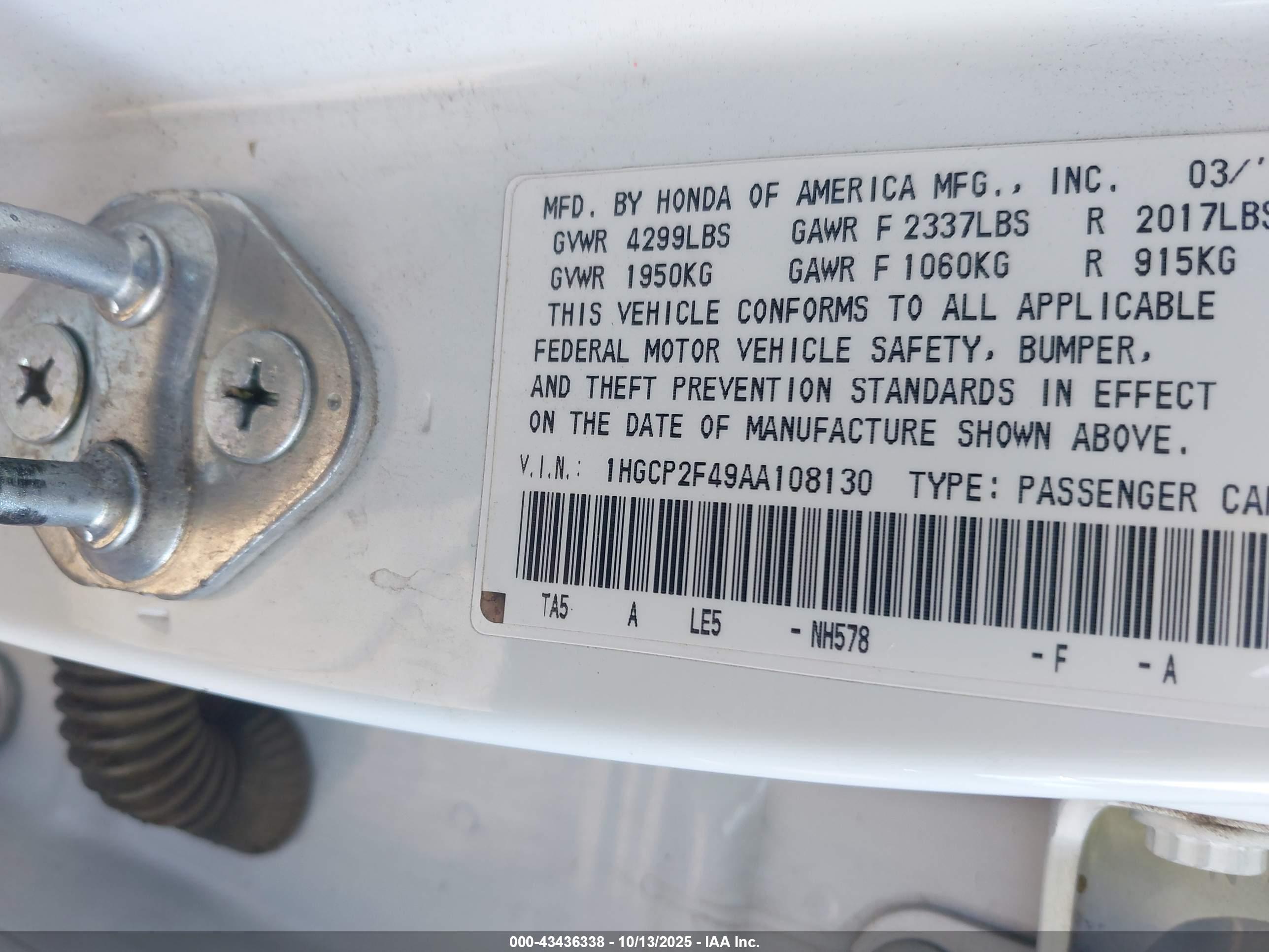 HONDA ACCORD image 9