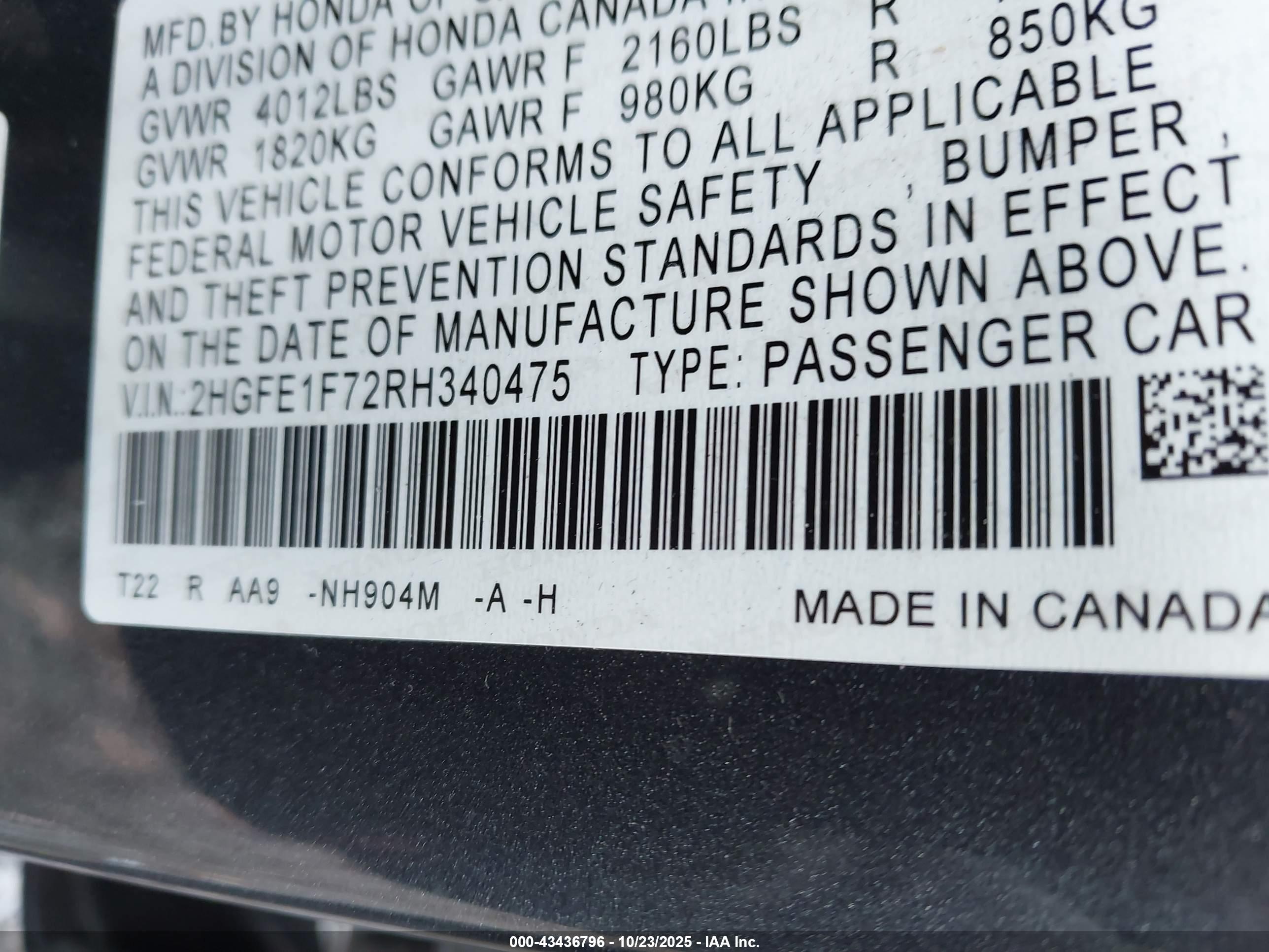 HONDA CIVIC image 9