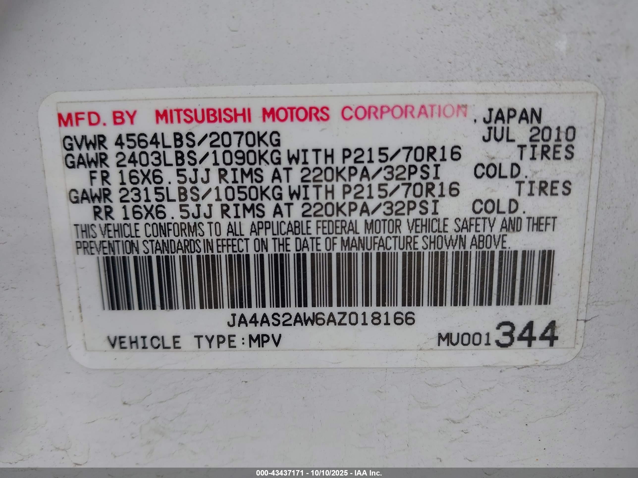 MITSUBISHI OUTLANDER image 9