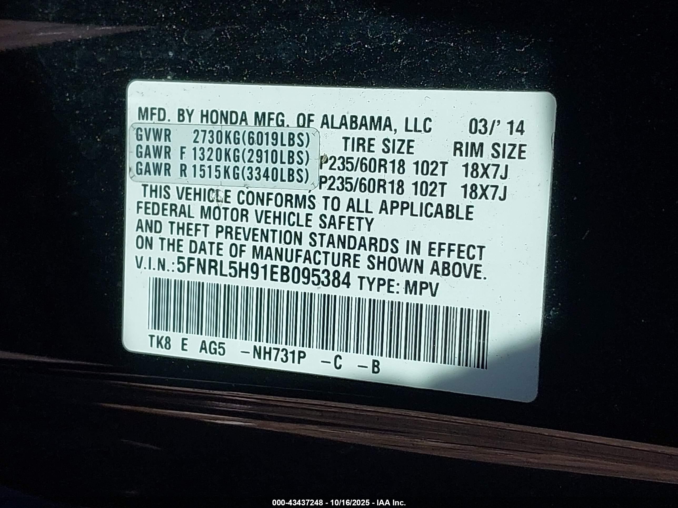 HONDA ODYSSEY image 9