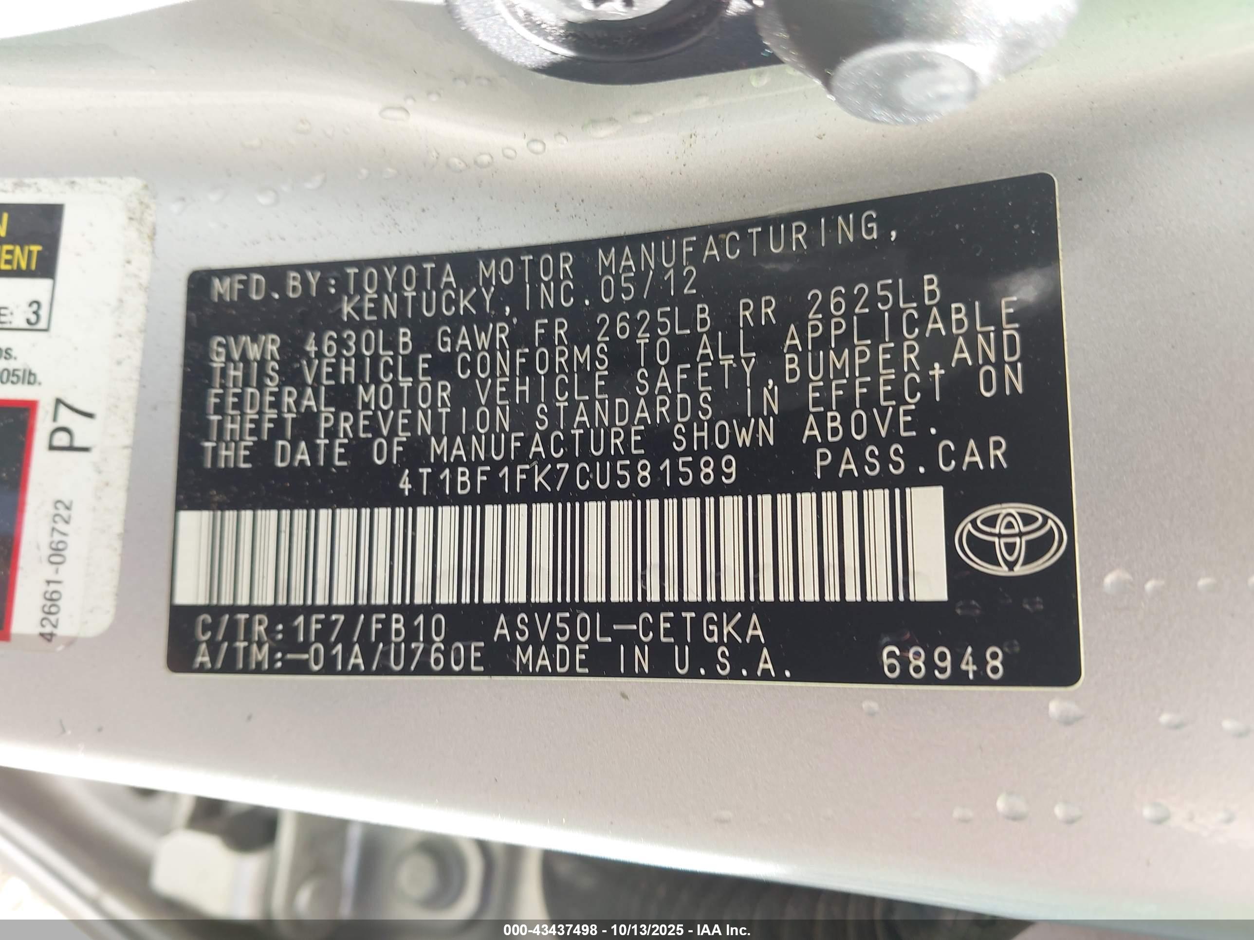 TOYOTA CAMRY image 9