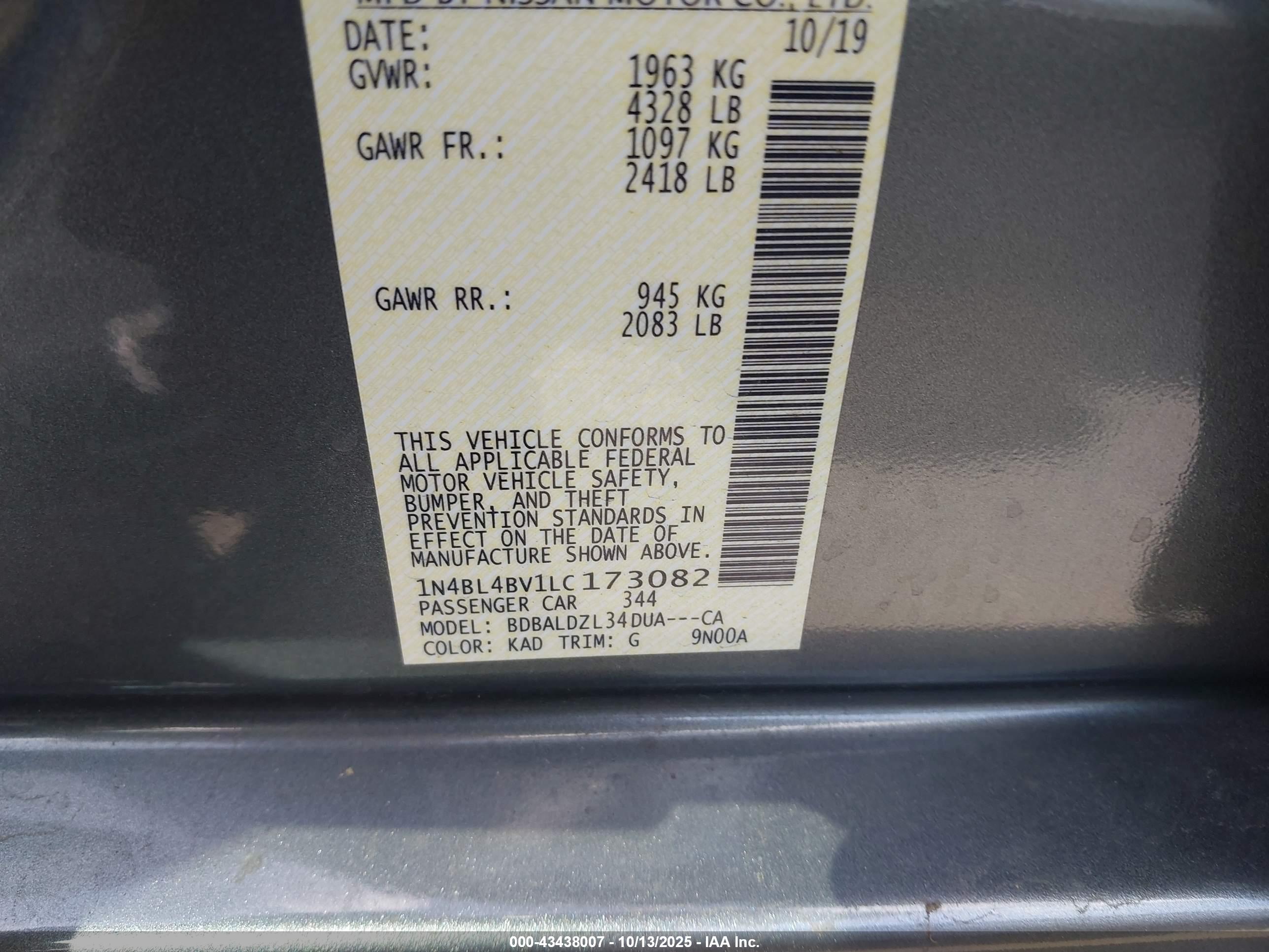NISSAN ALTIMA image 9