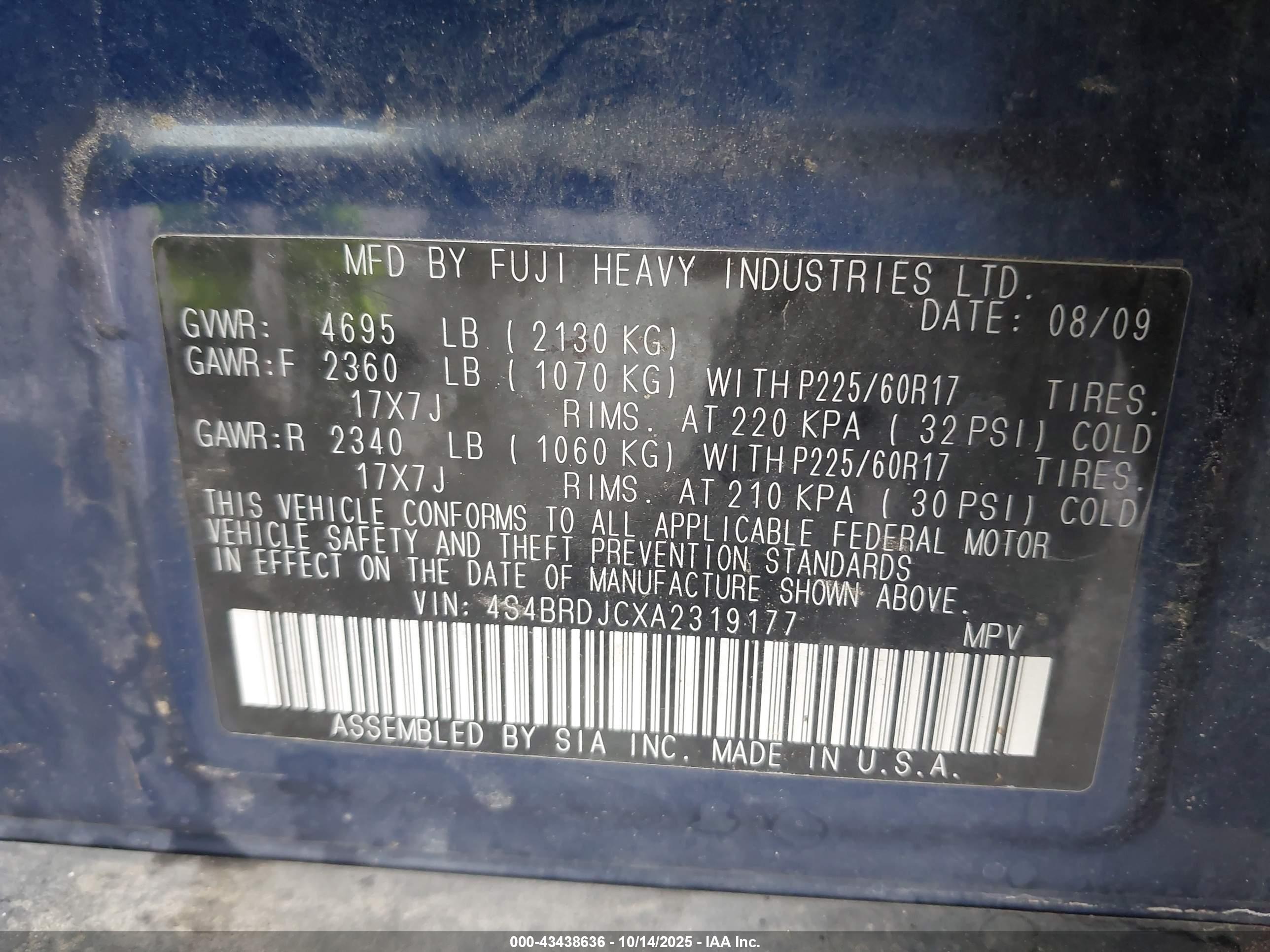 SUBARU OUTBACK image 9