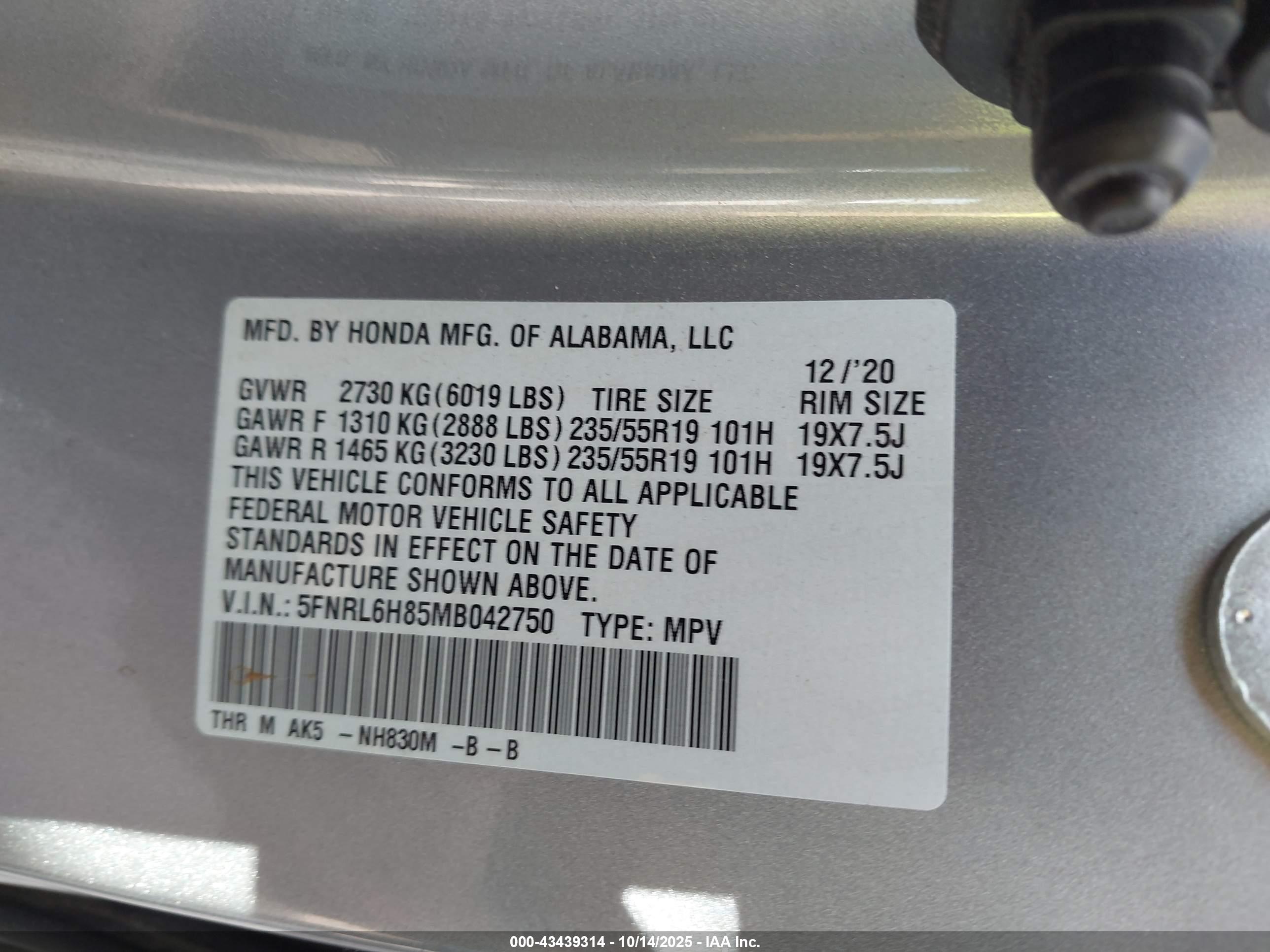 HONDA ODYSSEY image 9