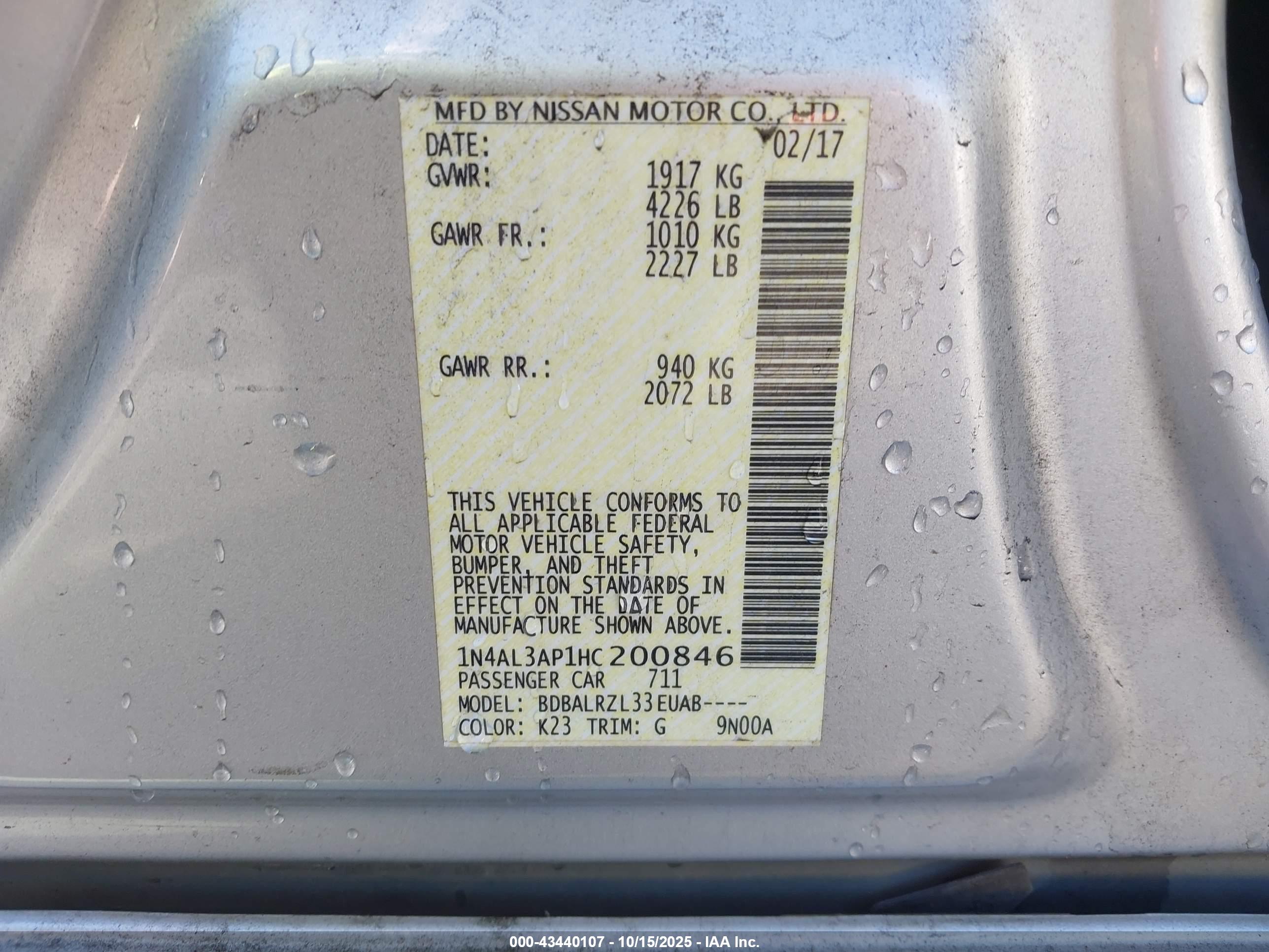 NISSAN ALTIMA image 9