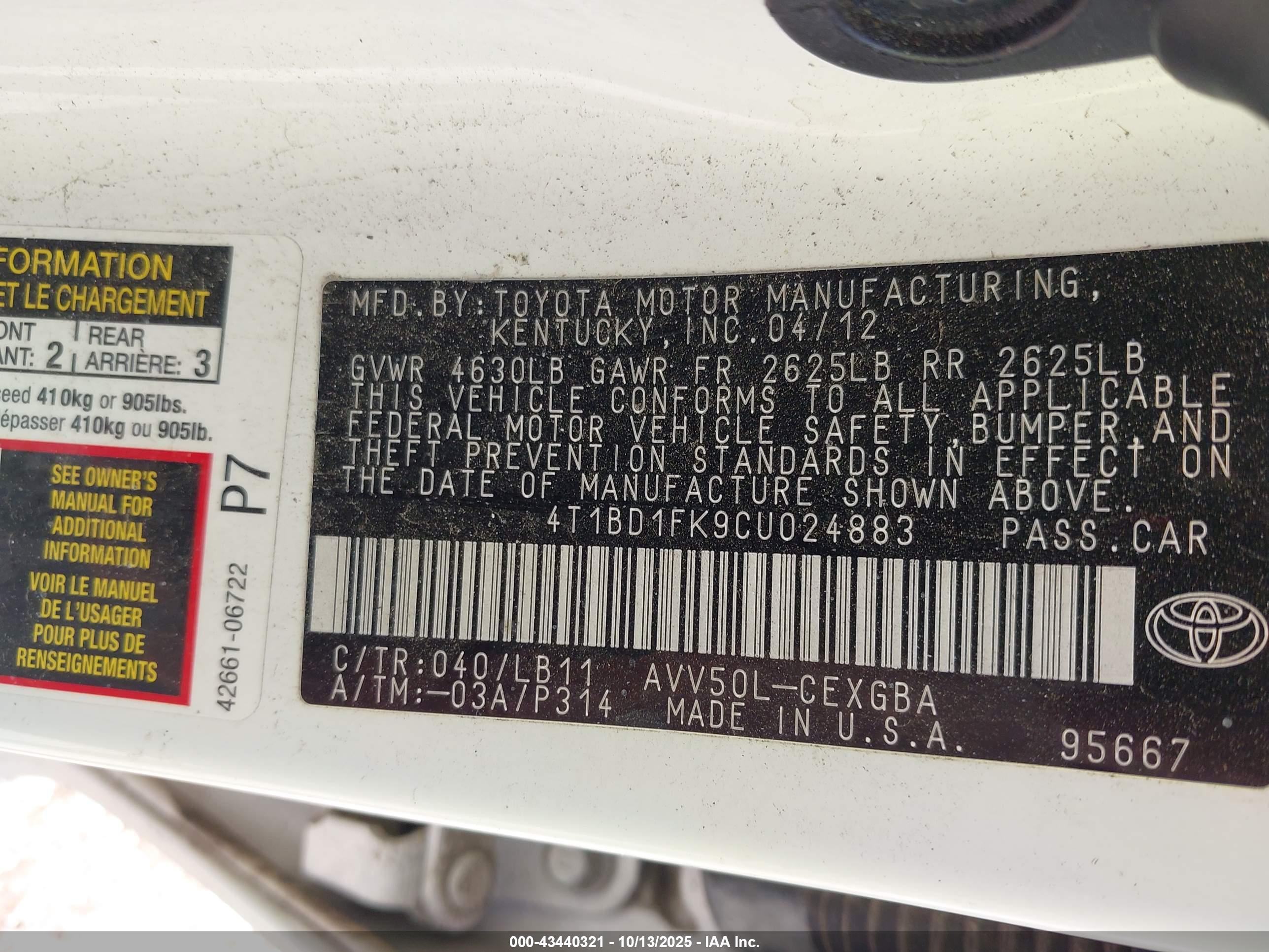 TOYOTA CAMRY image 9