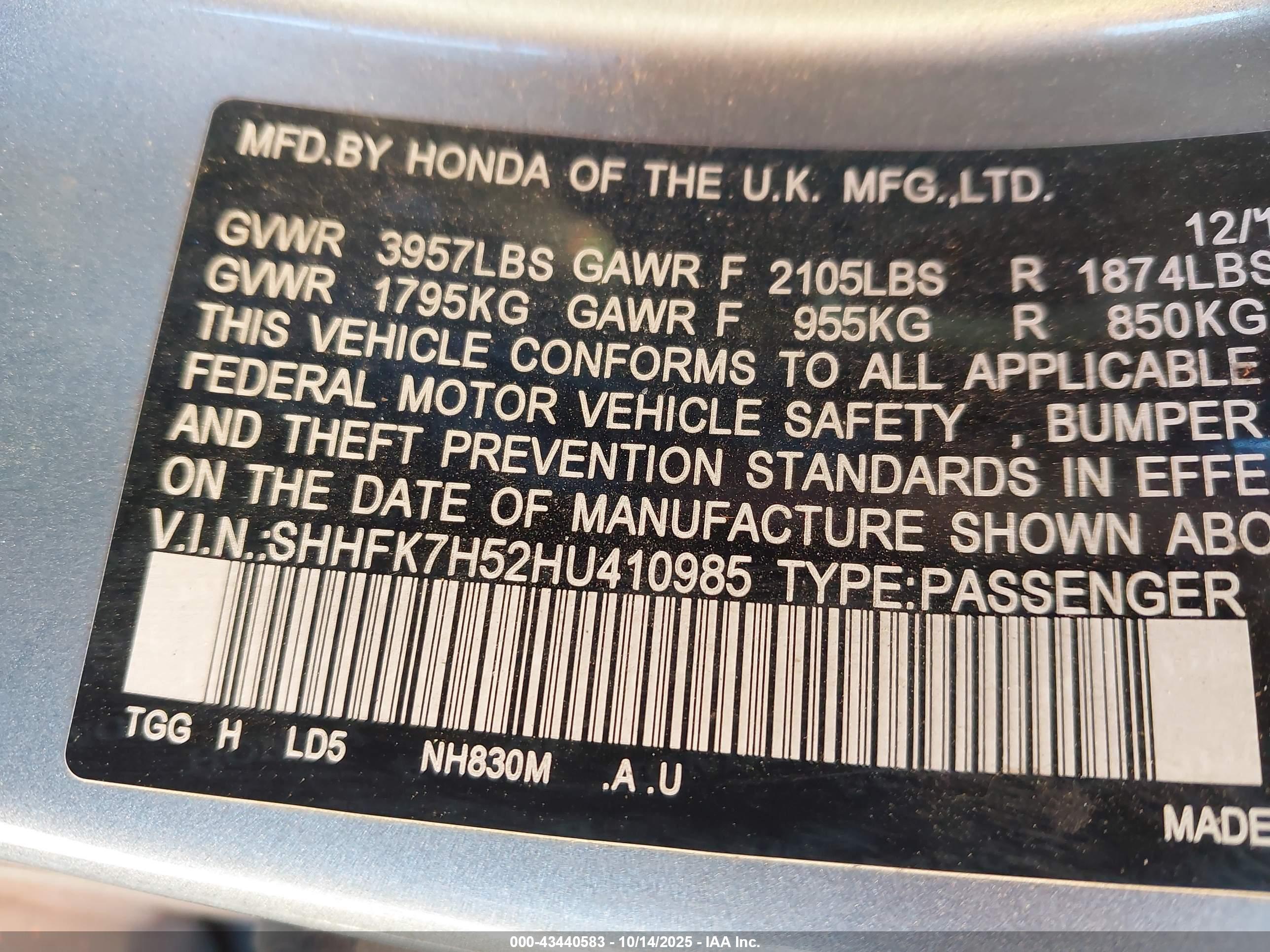 HONDA CIVIC image 9
