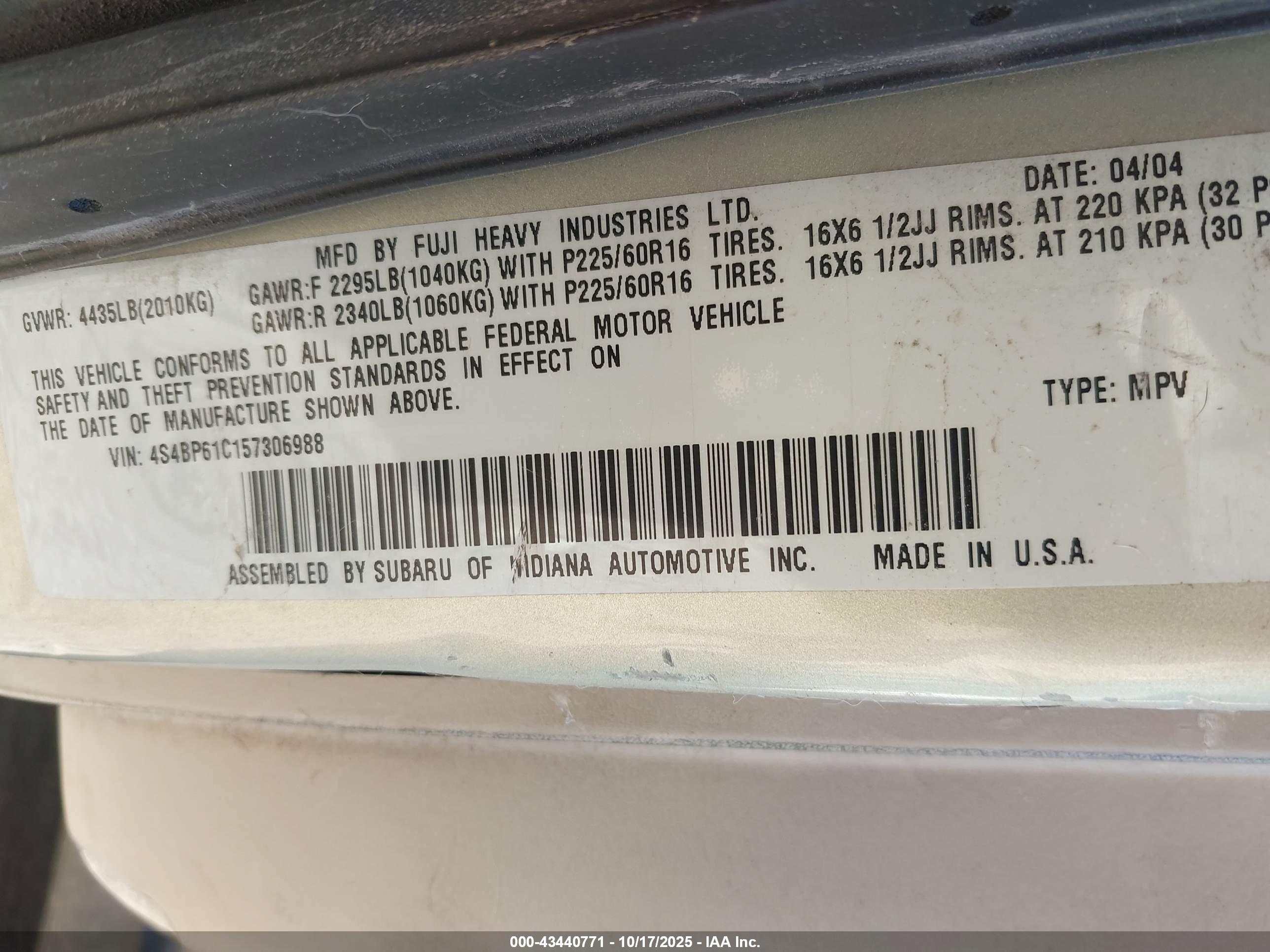 SUBARU OUTBACK image 9