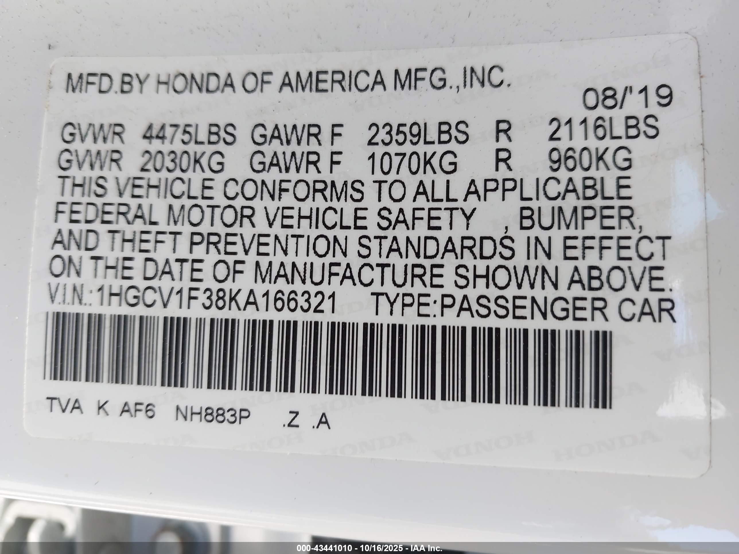 HONDA ACCORD image 9