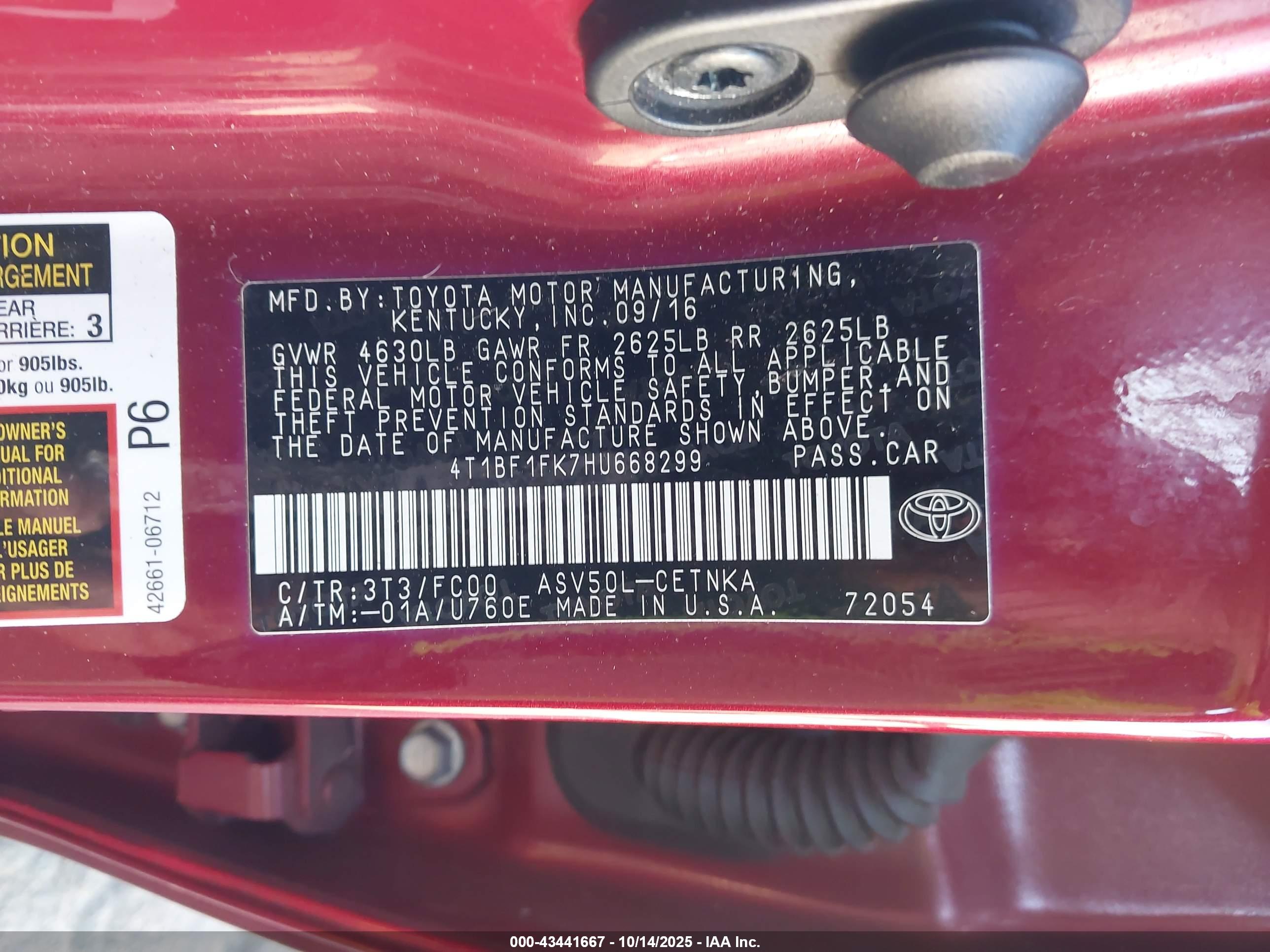 TOYOTA CAMRY image 9