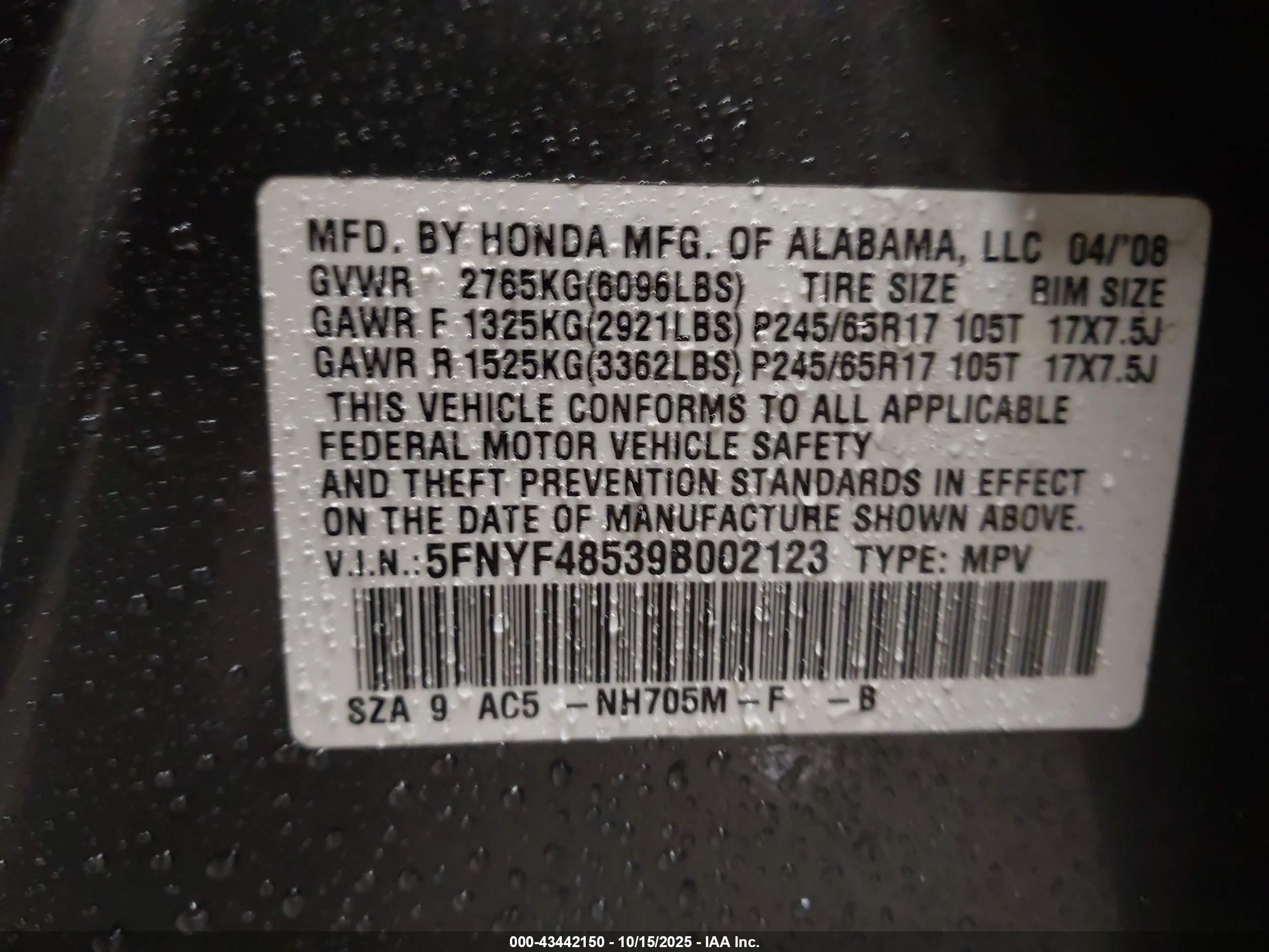 HONDA PILOT image 9