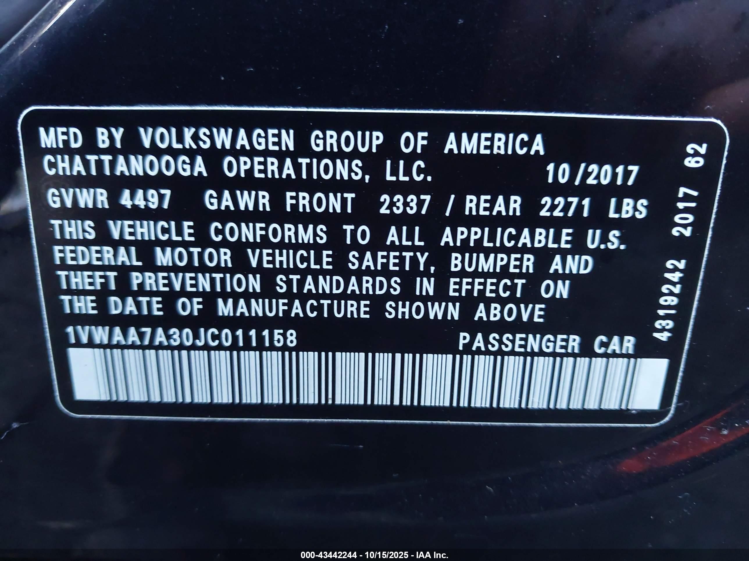 VOLKSWAGEN PASSAT image 9