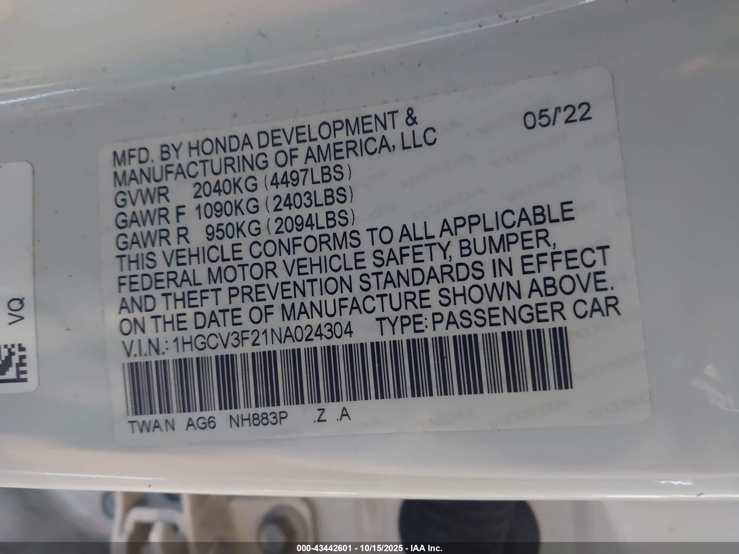 HONDA ACCORD image 9