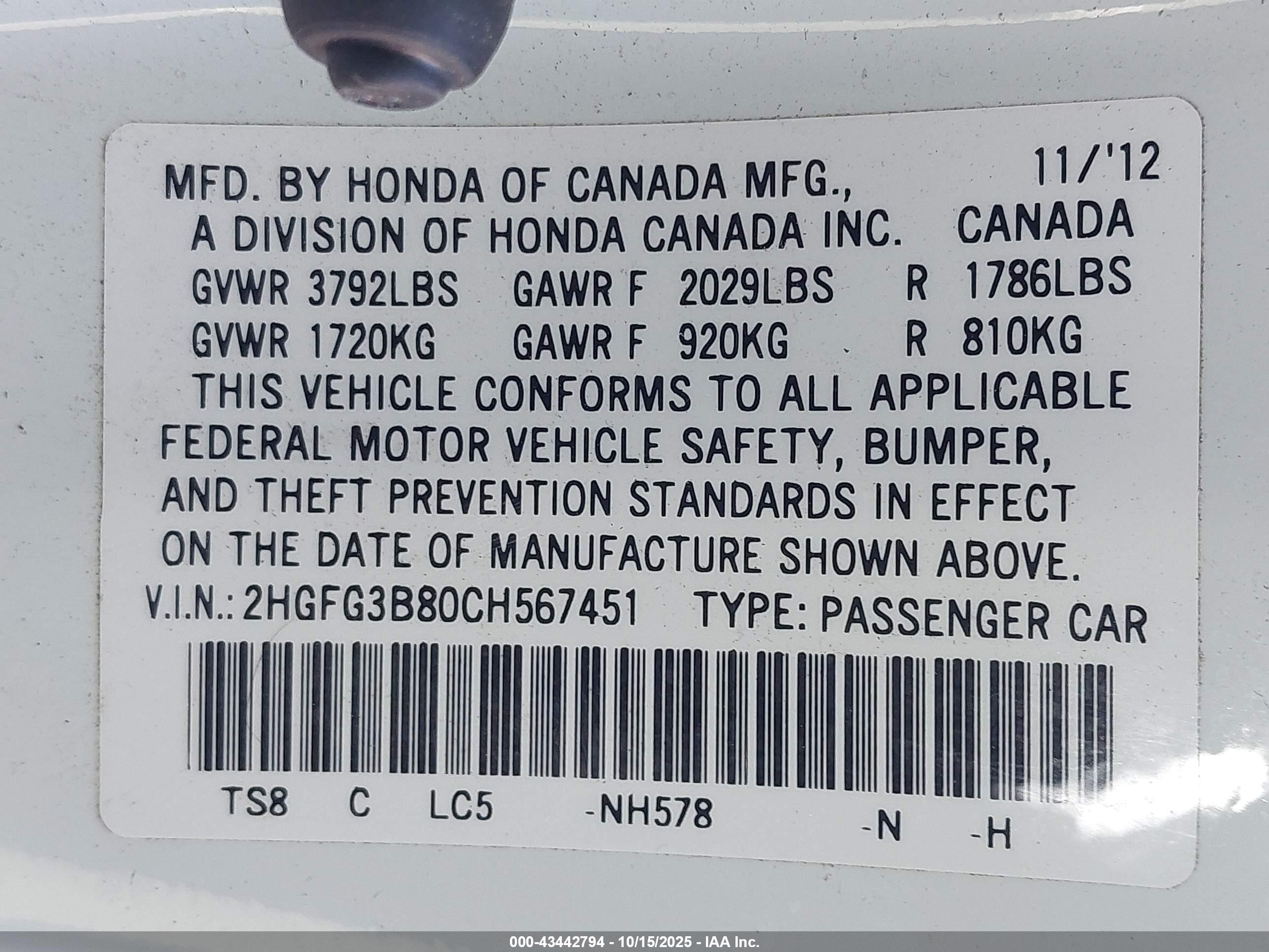 HONDA CIVIC image 9