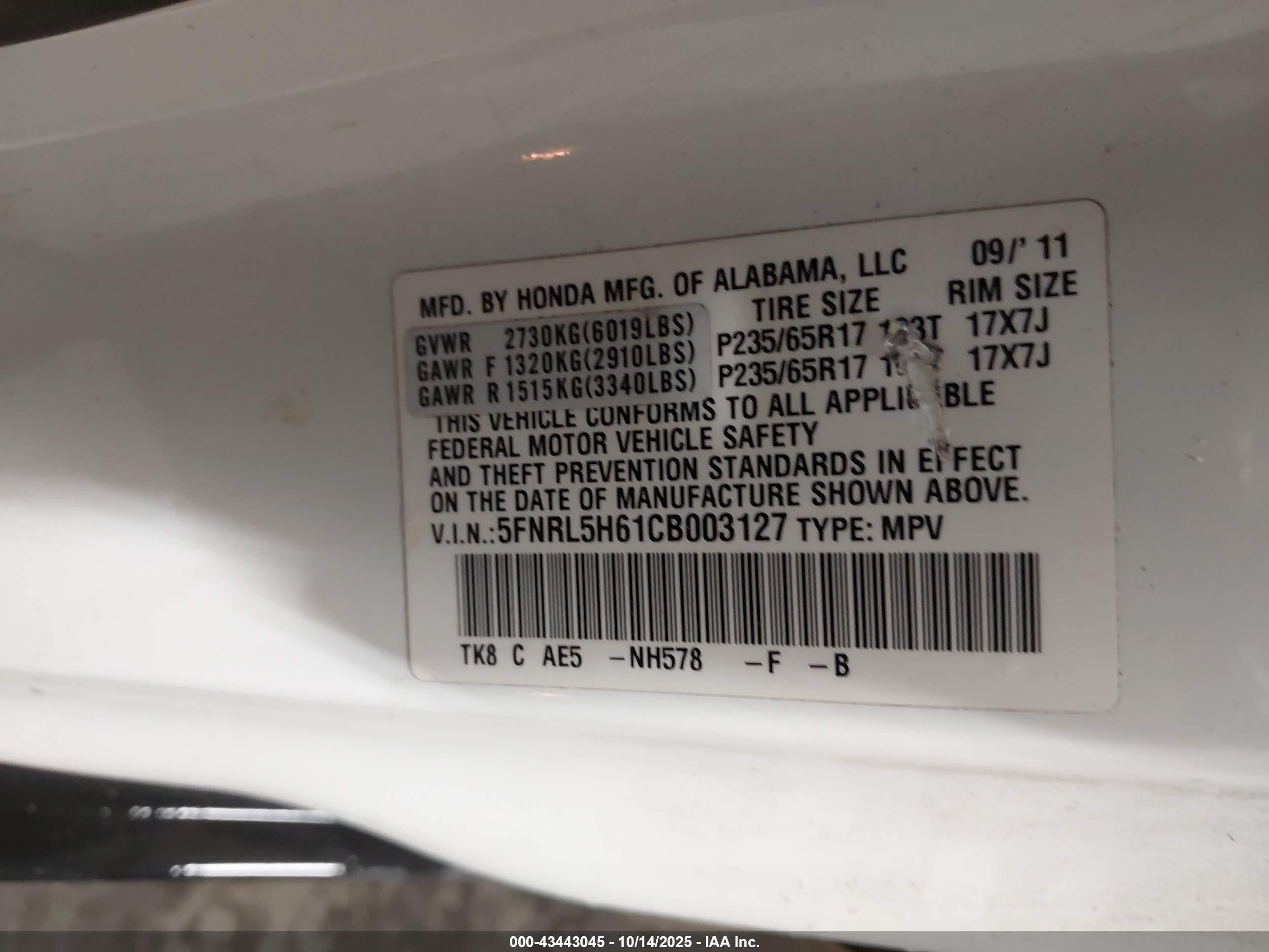 HONDA ODYSSEY image 9