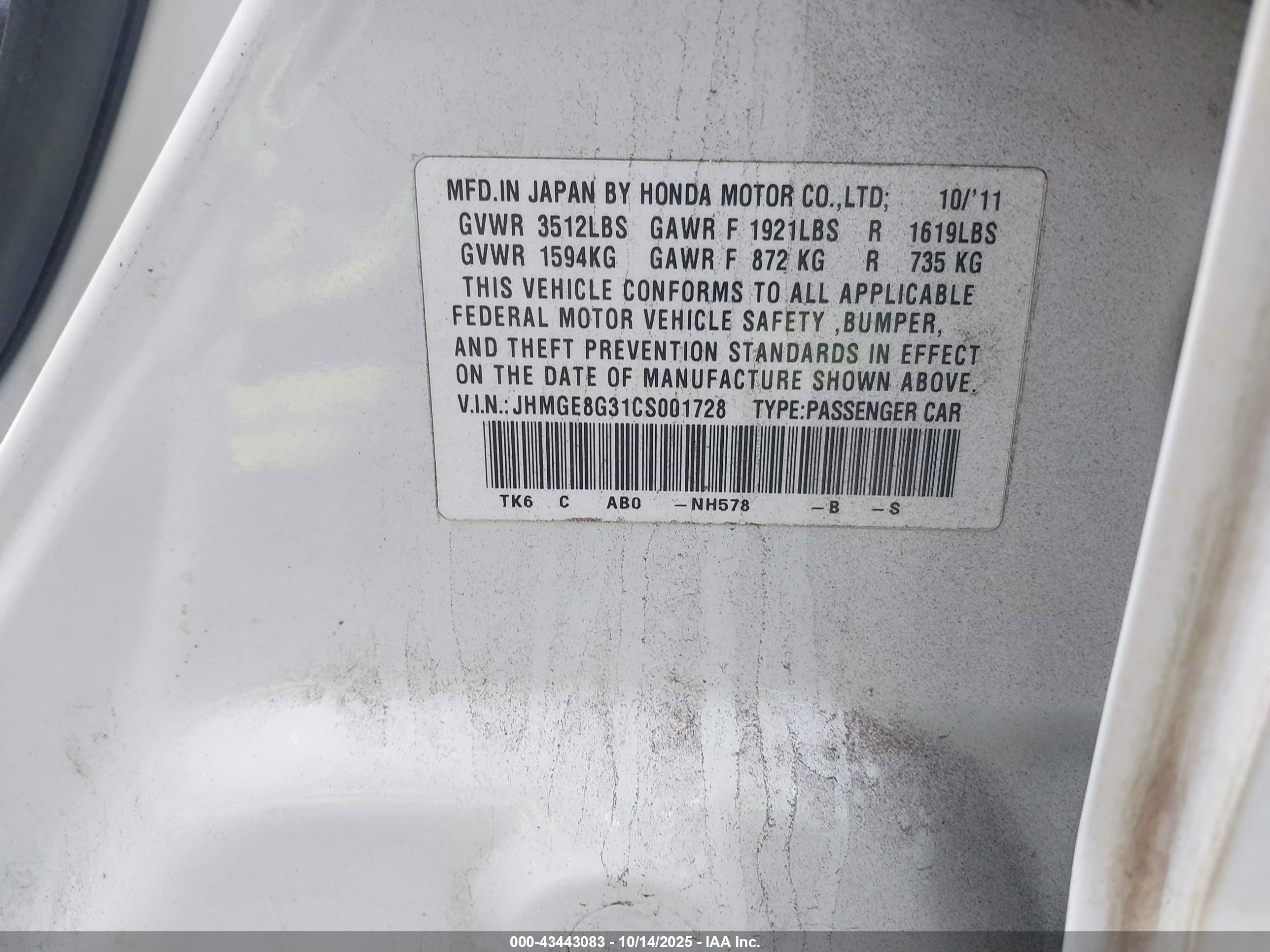 HONDA FIT image 9