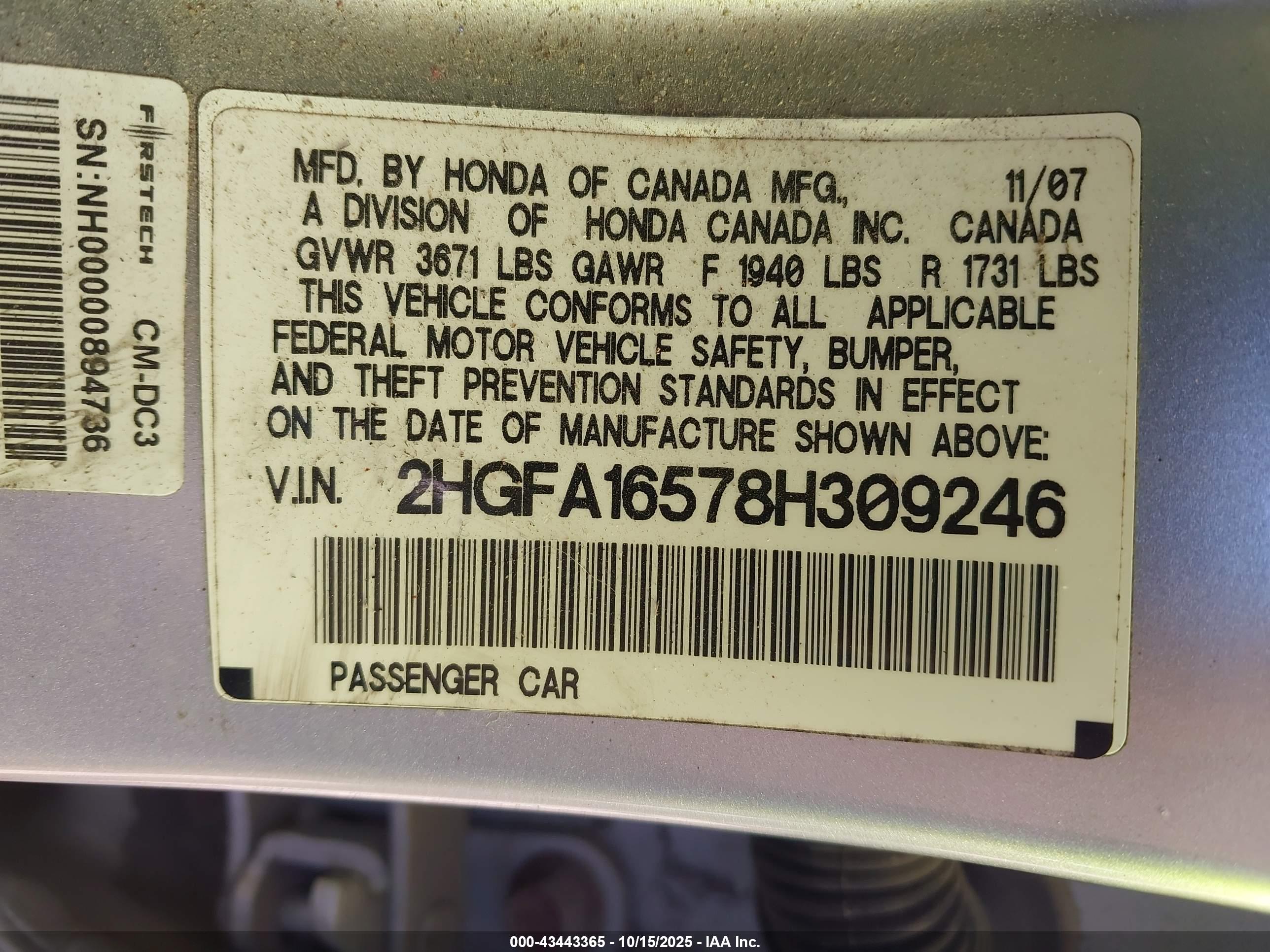 HONDA CIVIC image 9