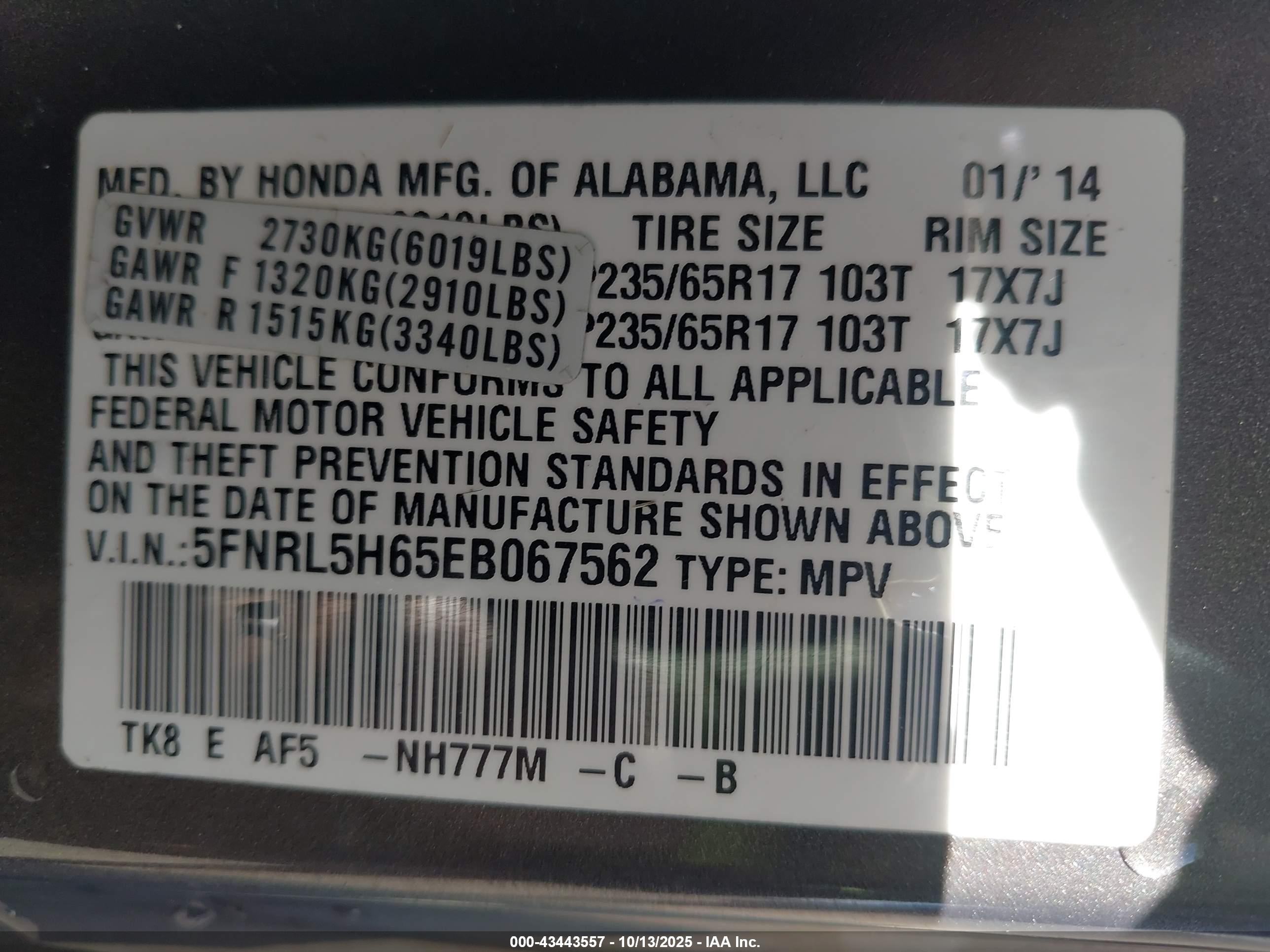 HONDA ODYSSEY image 9