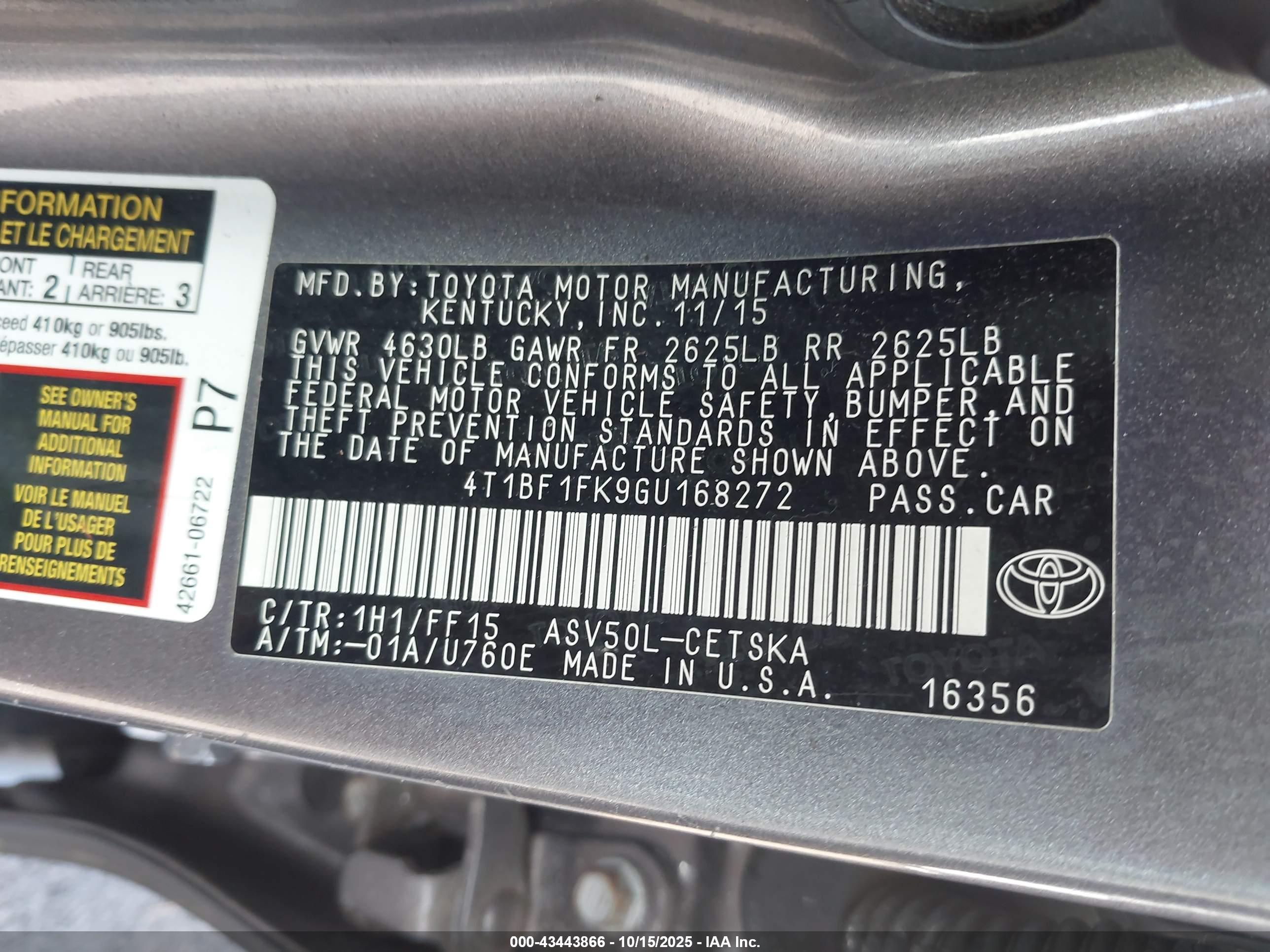 TOYOTA CAMRY image 9
