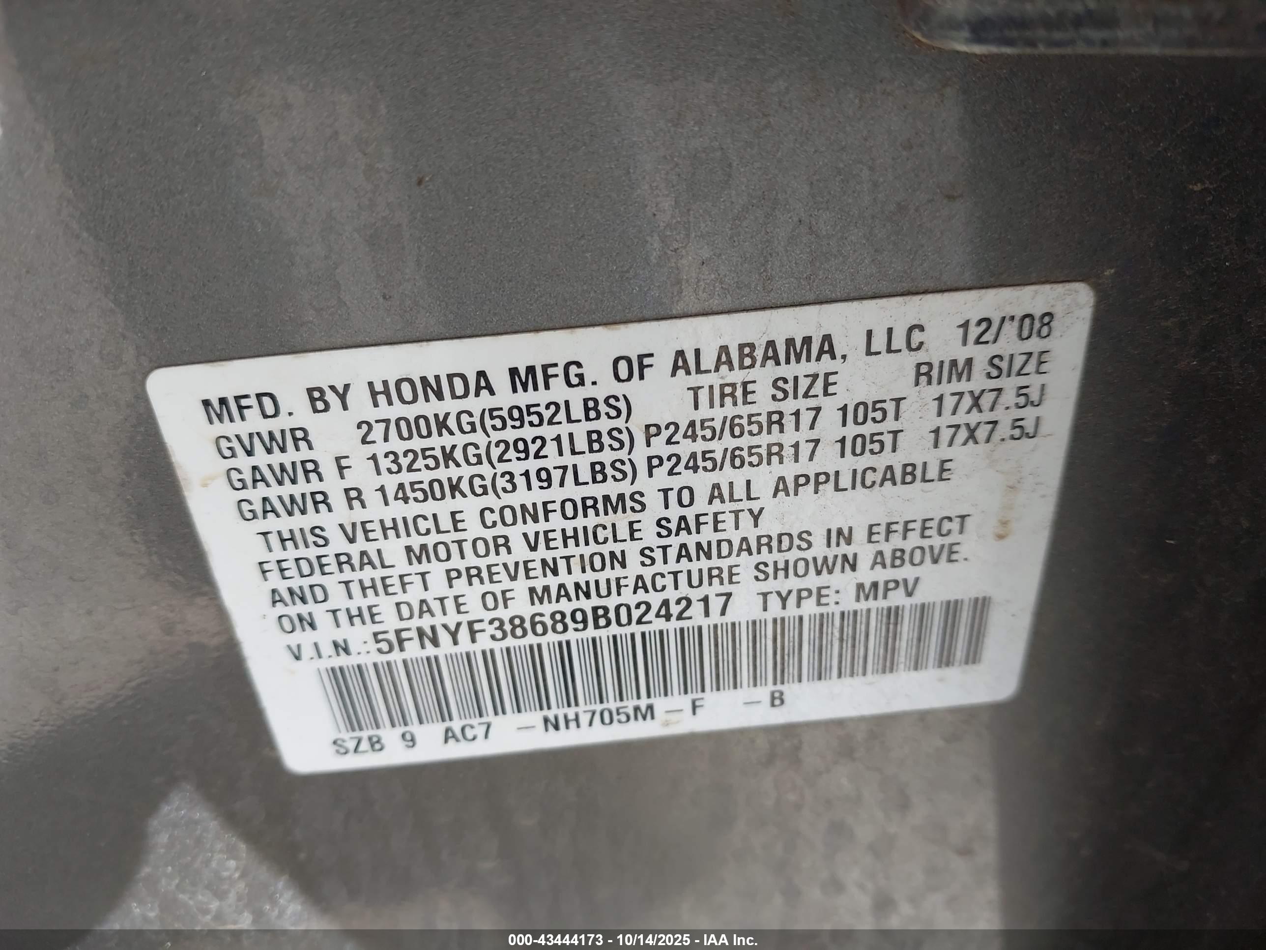 HONDA PILOT image 9
