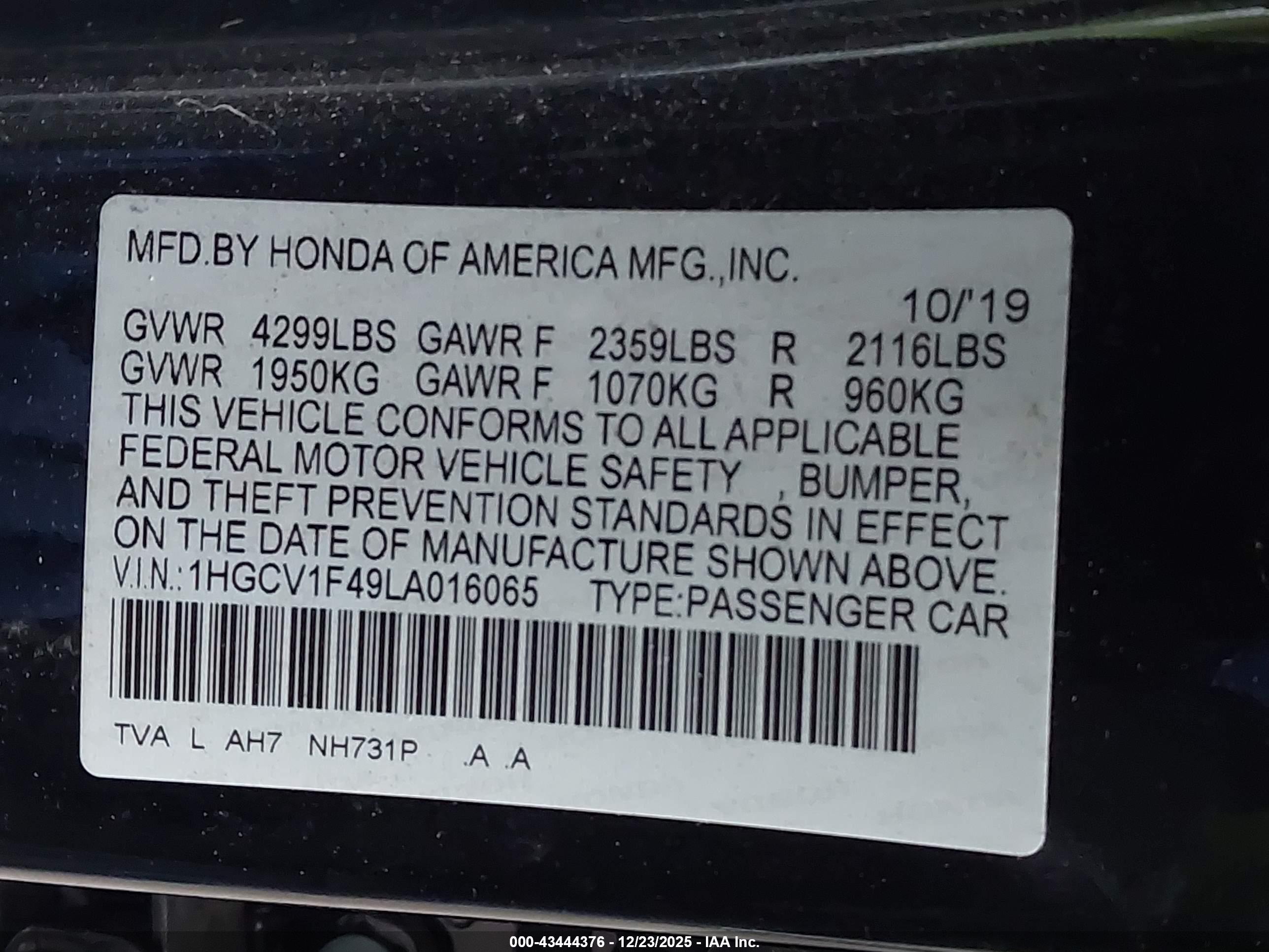 HONDA ACCORD image 9