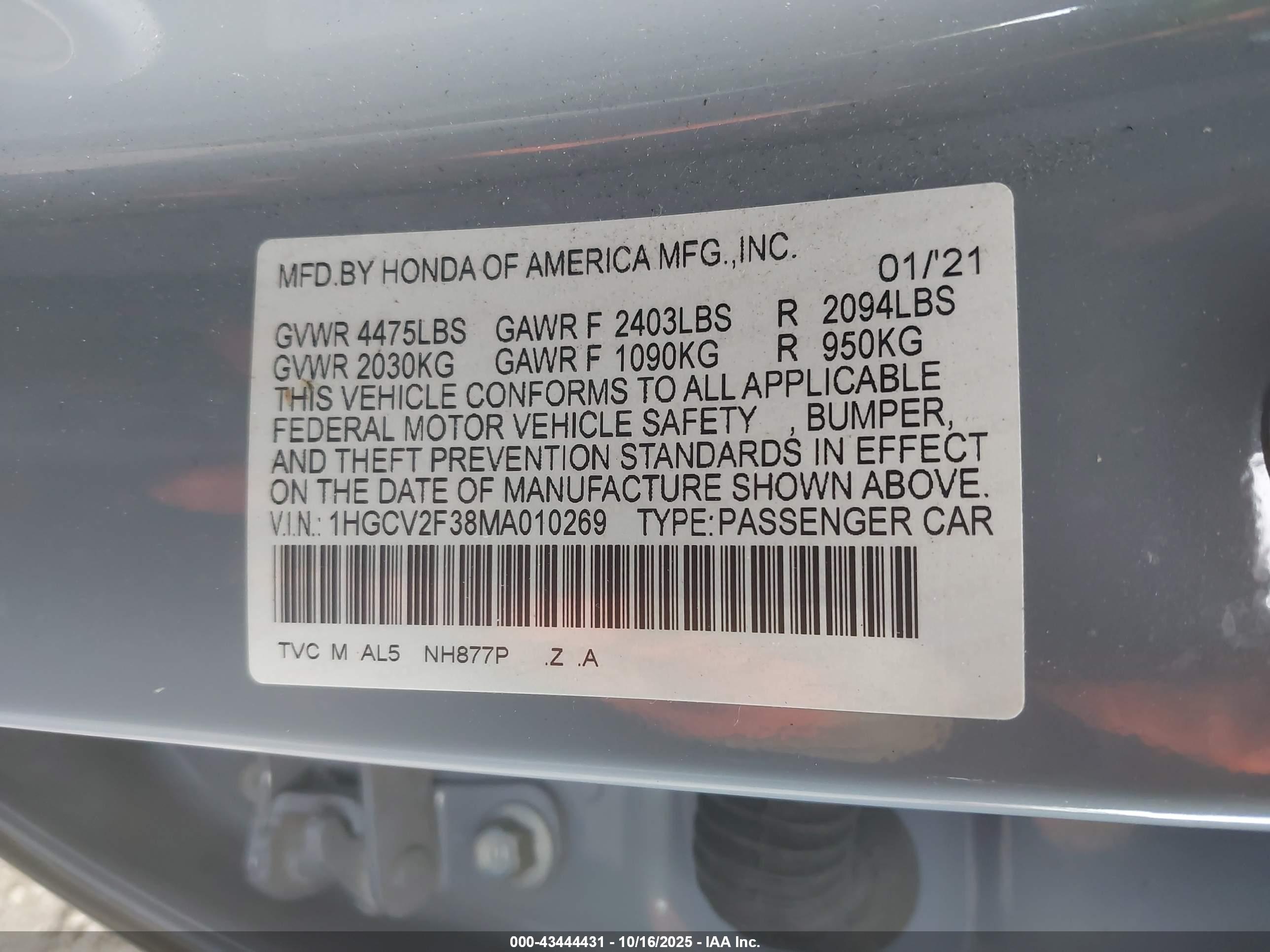 HONDA ACCORD image 9