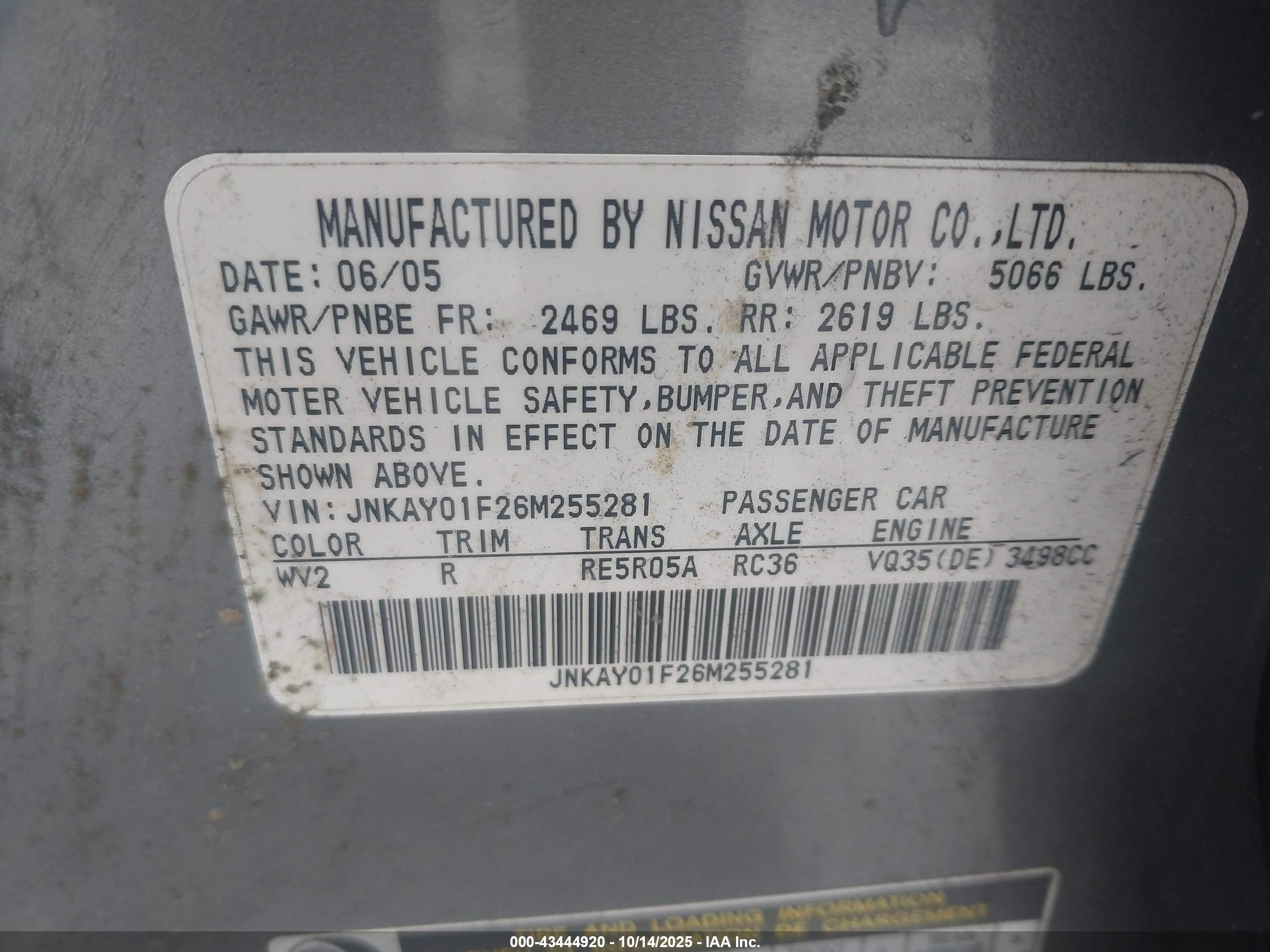 INFINITI M35X image 9