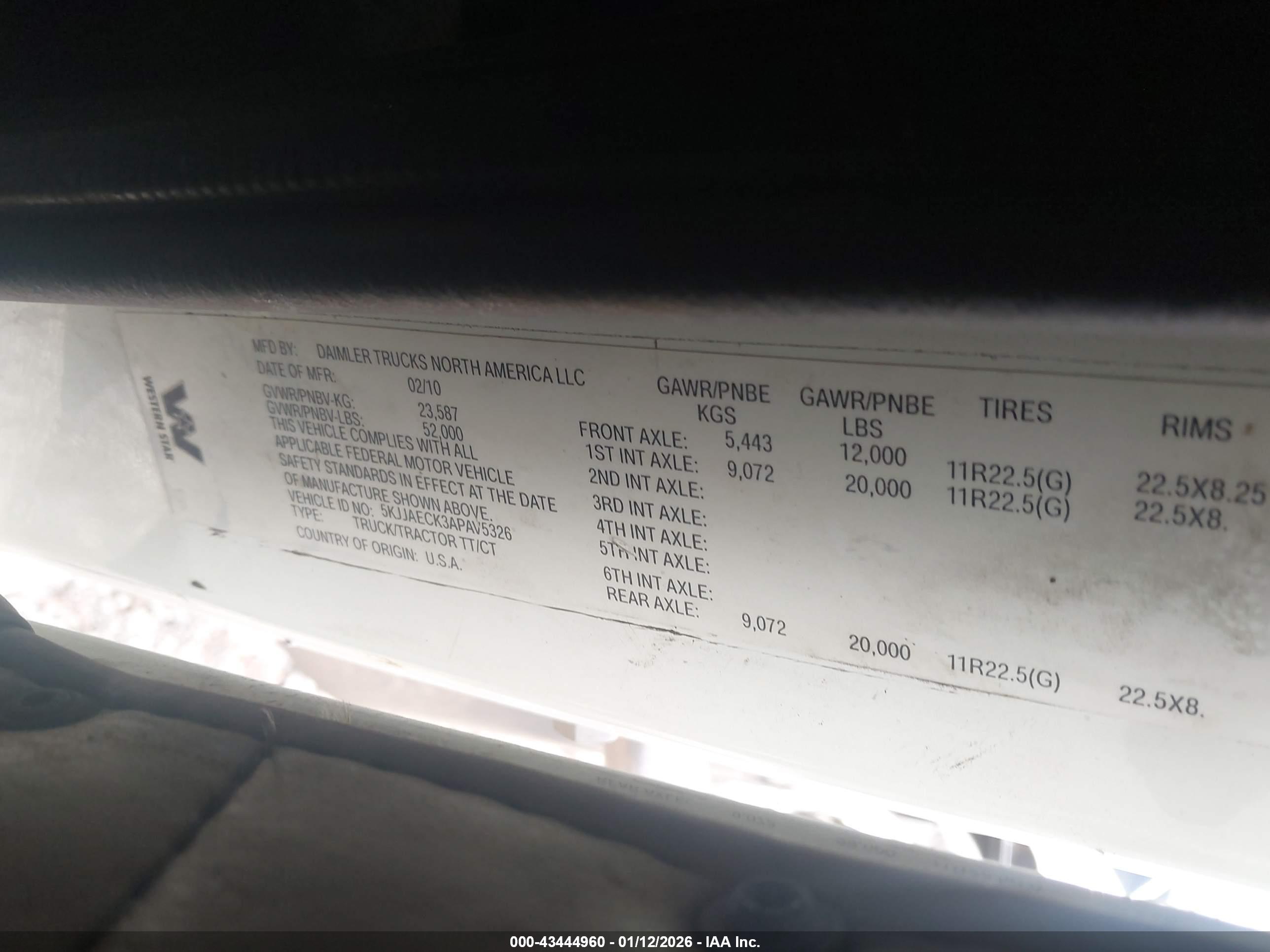 WESTERN STAR/AUTO image 9