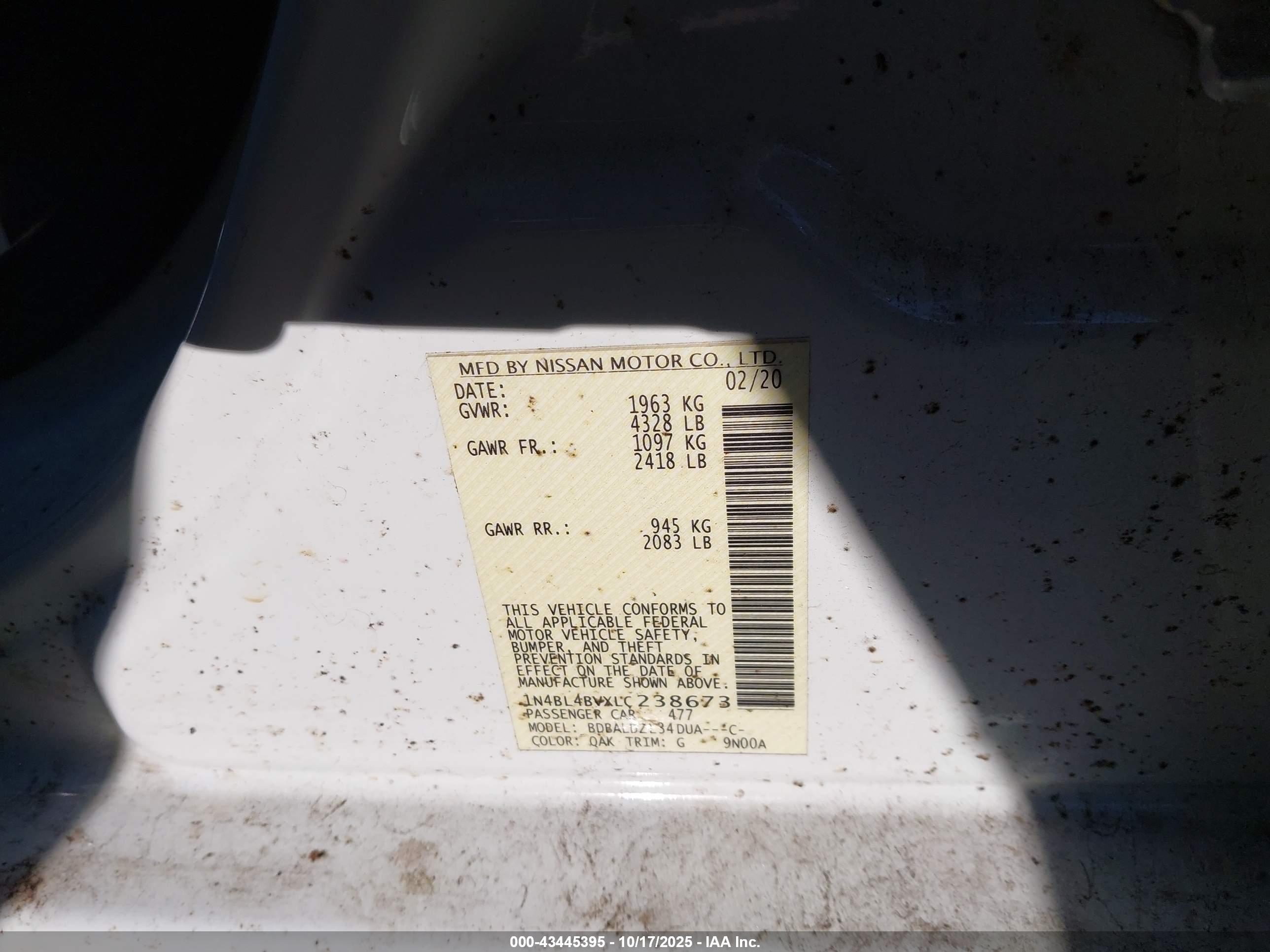 NISSAN ALTIMA image 9