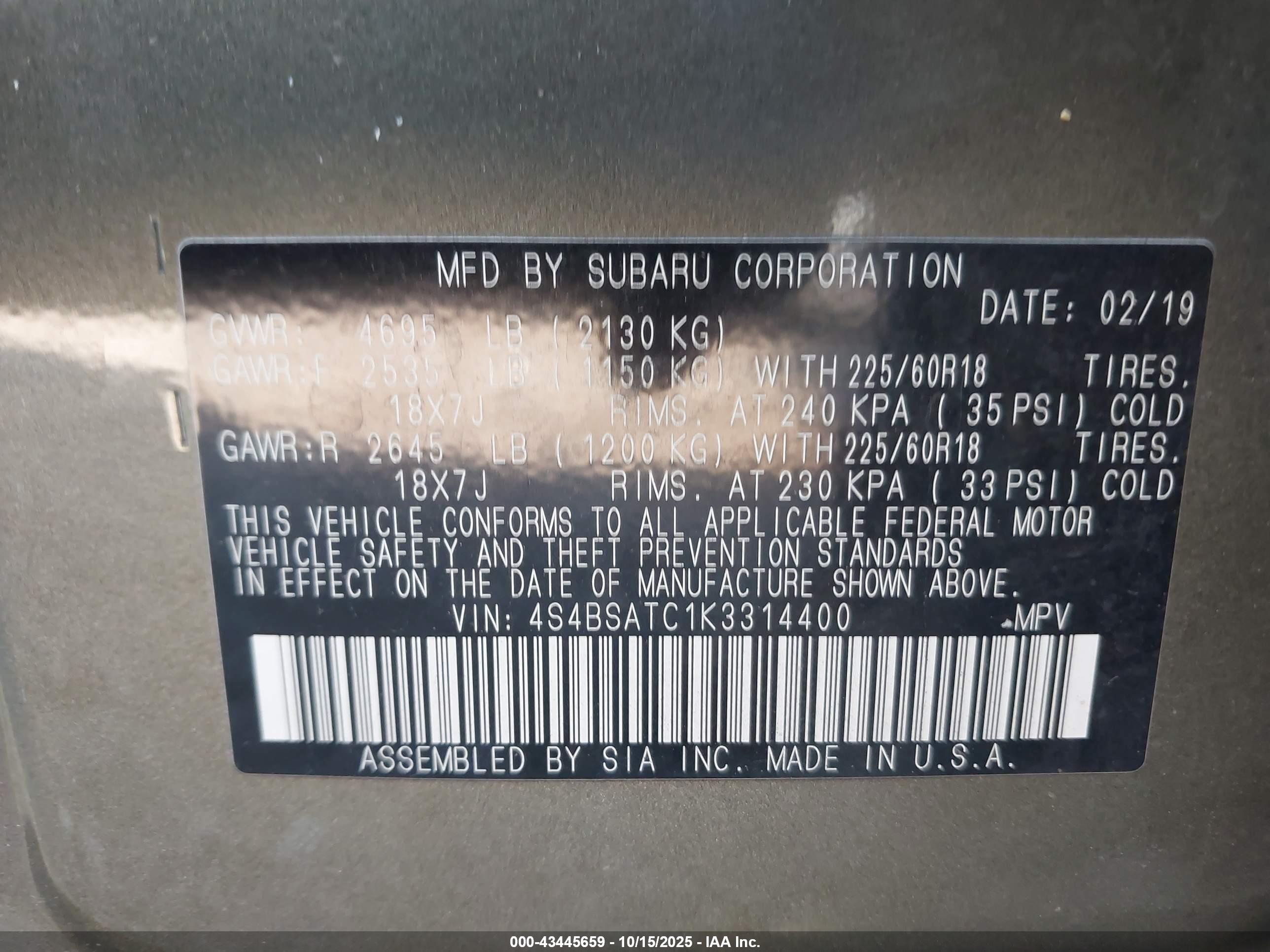 SUBARU OUTBACK image 9