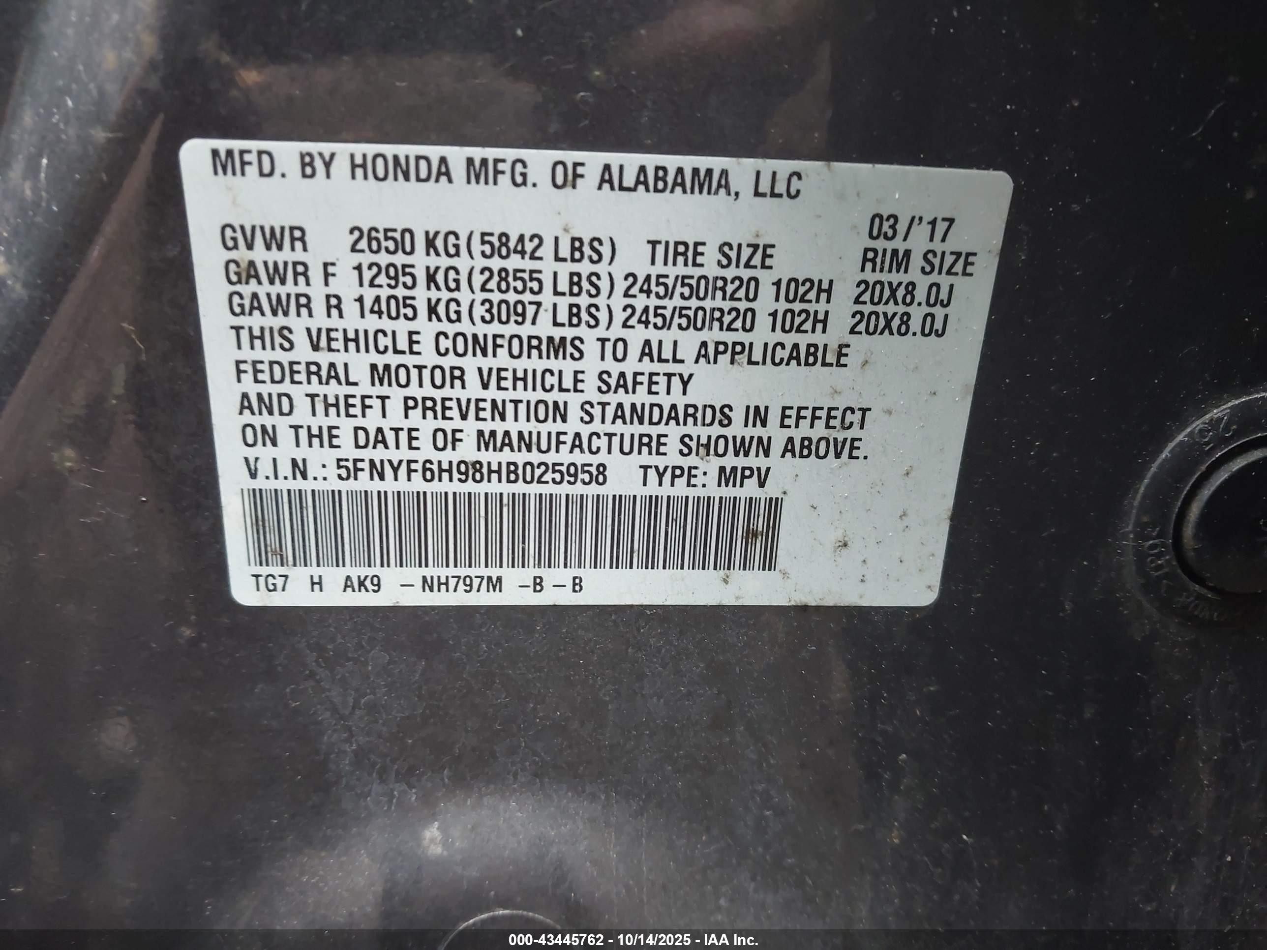 HONDA PILOT image 9