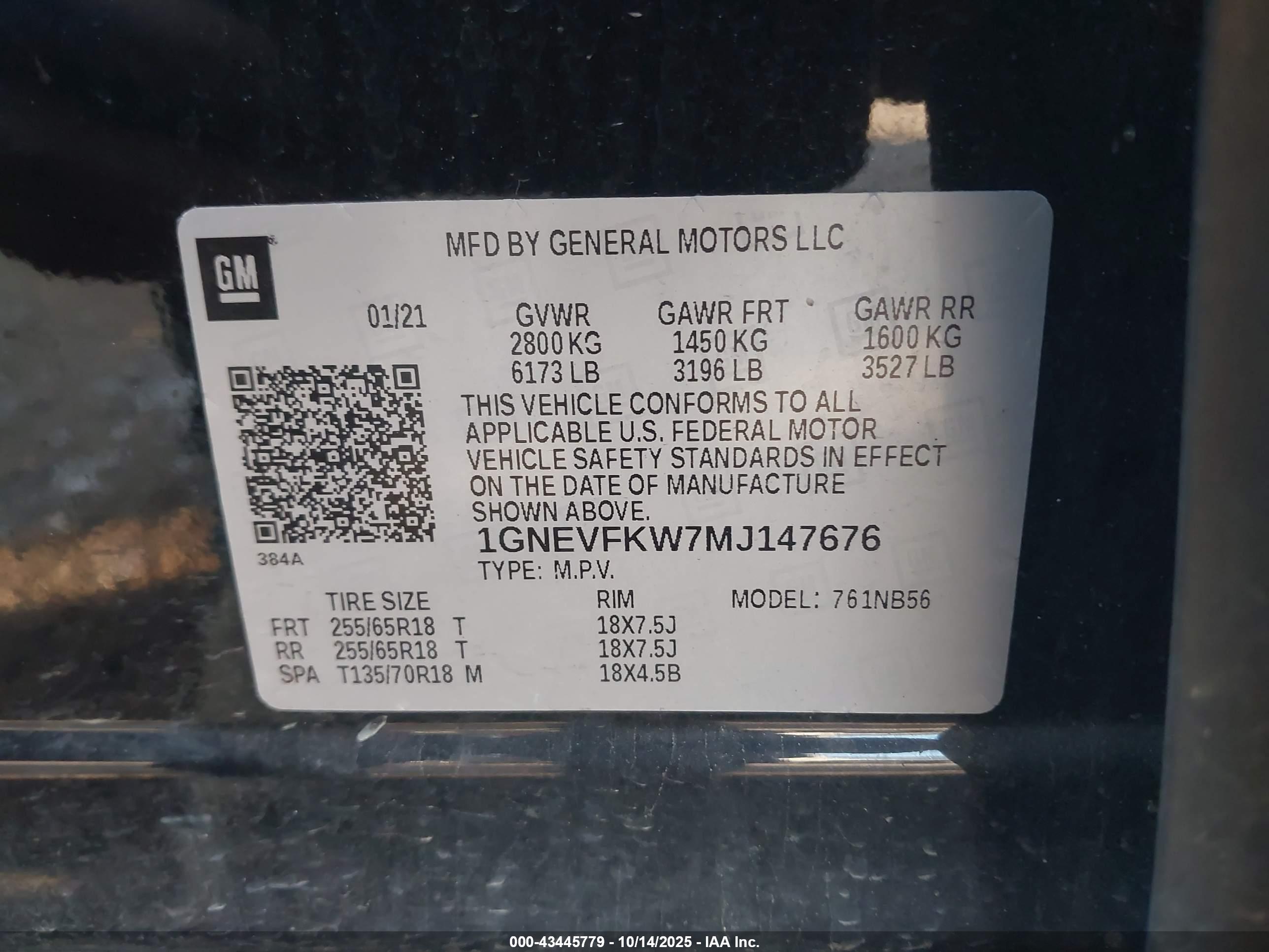CHEVROLET TRAVERSE image 9