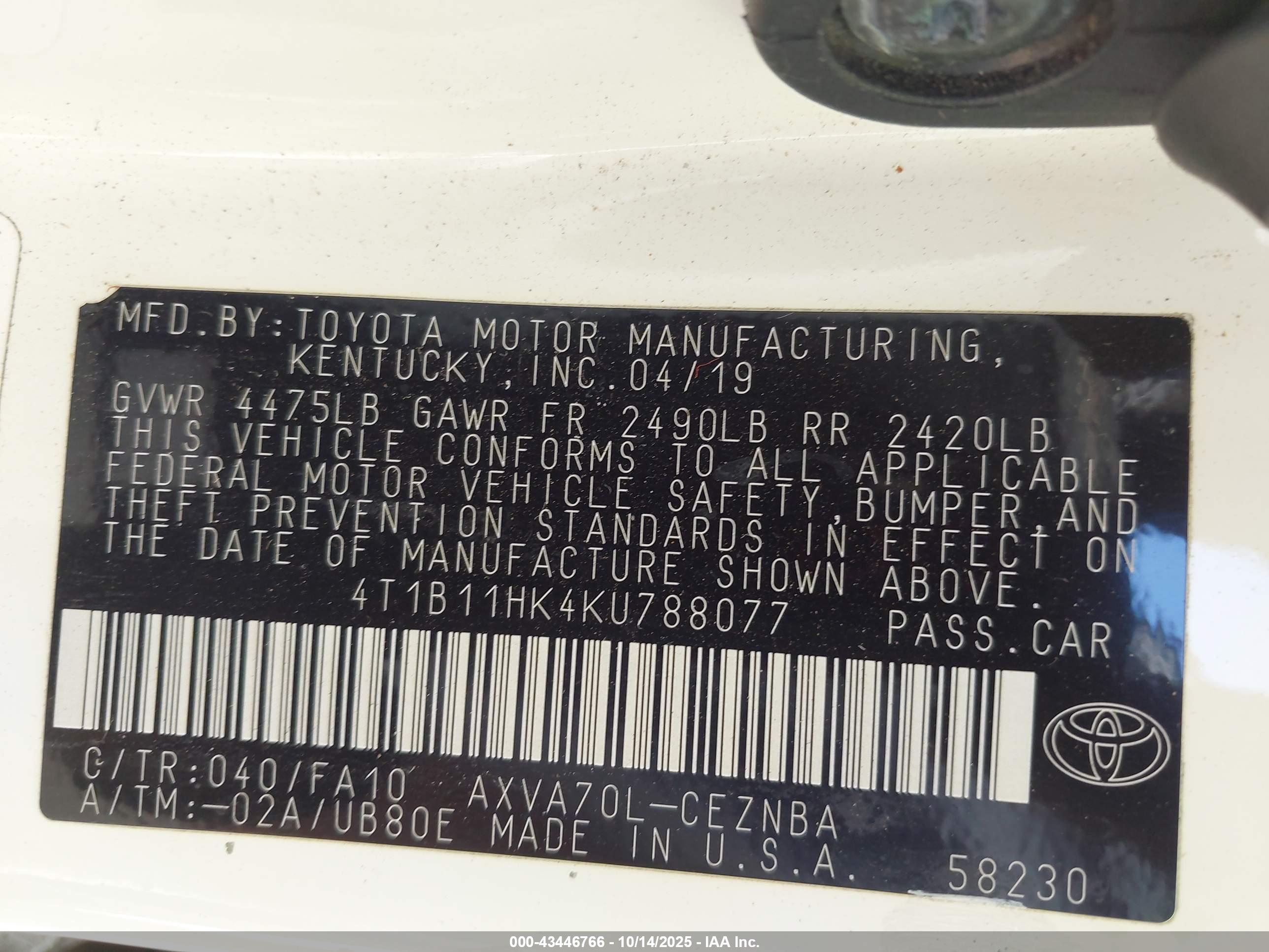 TOYOTA CAMRY image 9