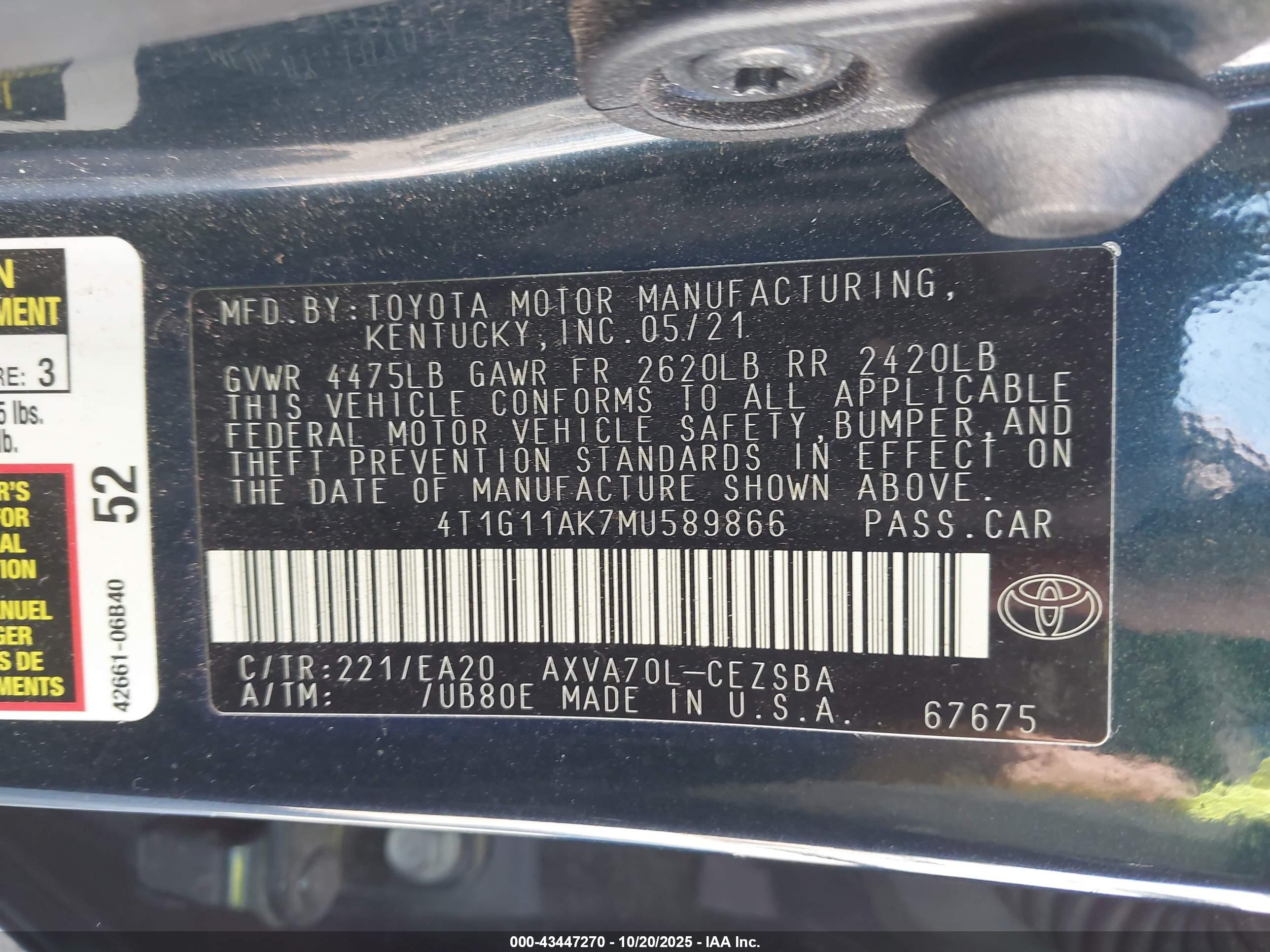 TOYOTA CAMRY image 9