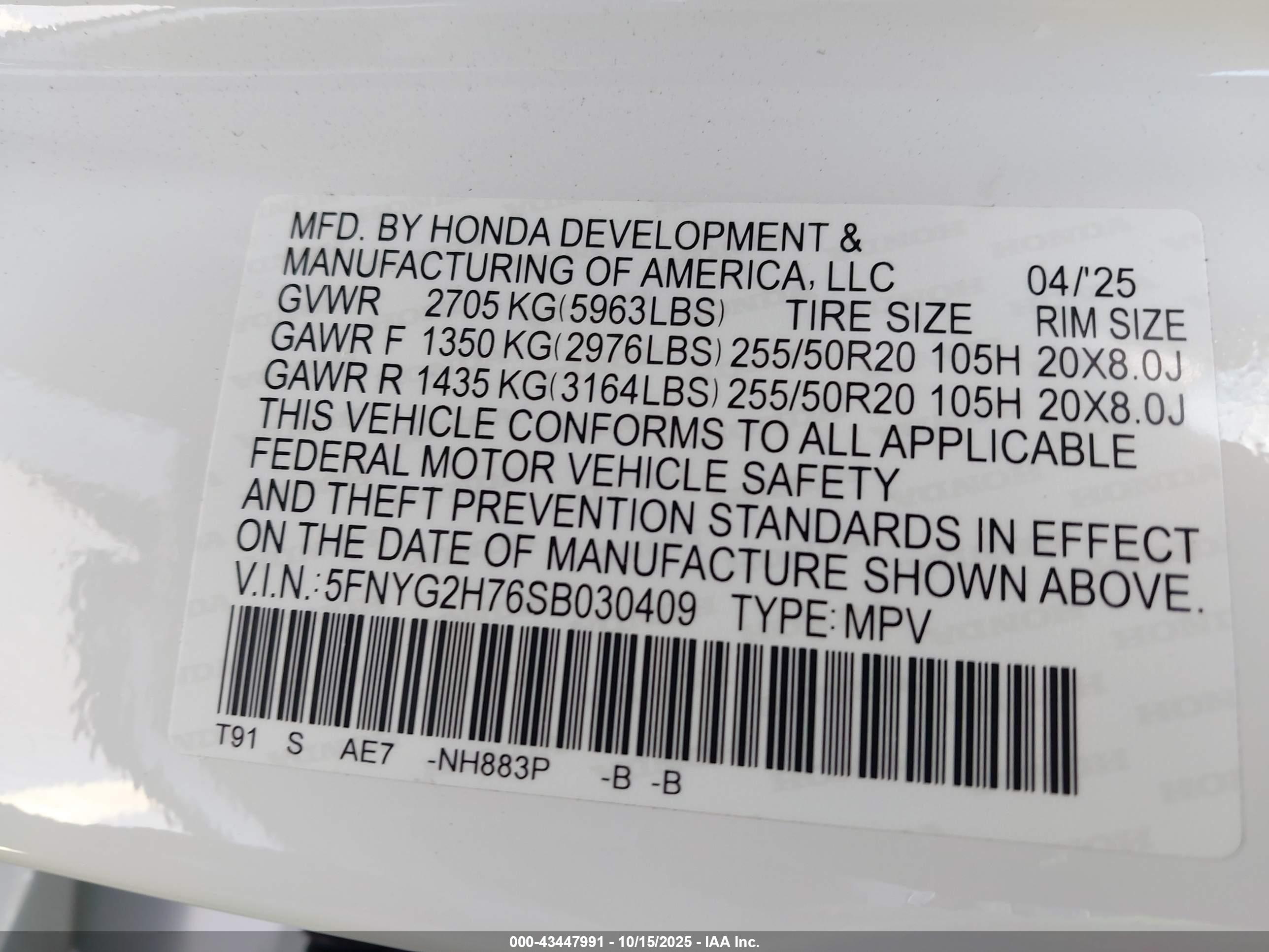 HONDA PILOT image 9