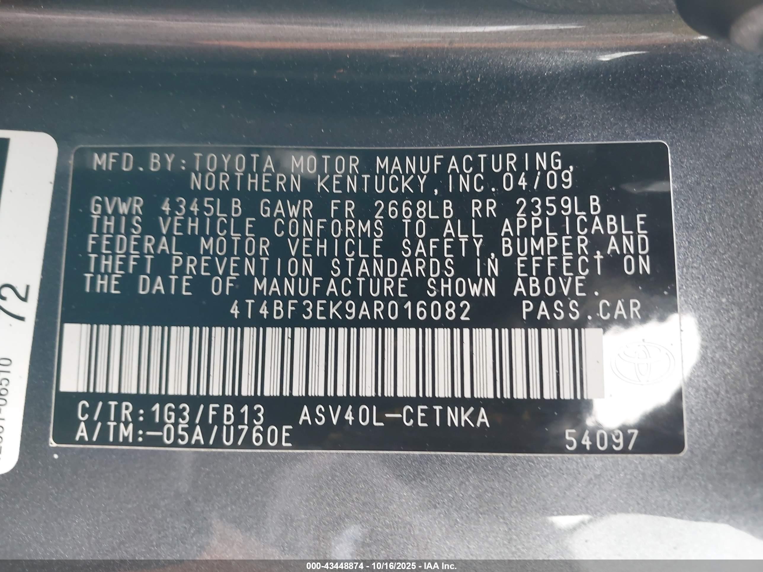 TOYOTA CAMRY image 9