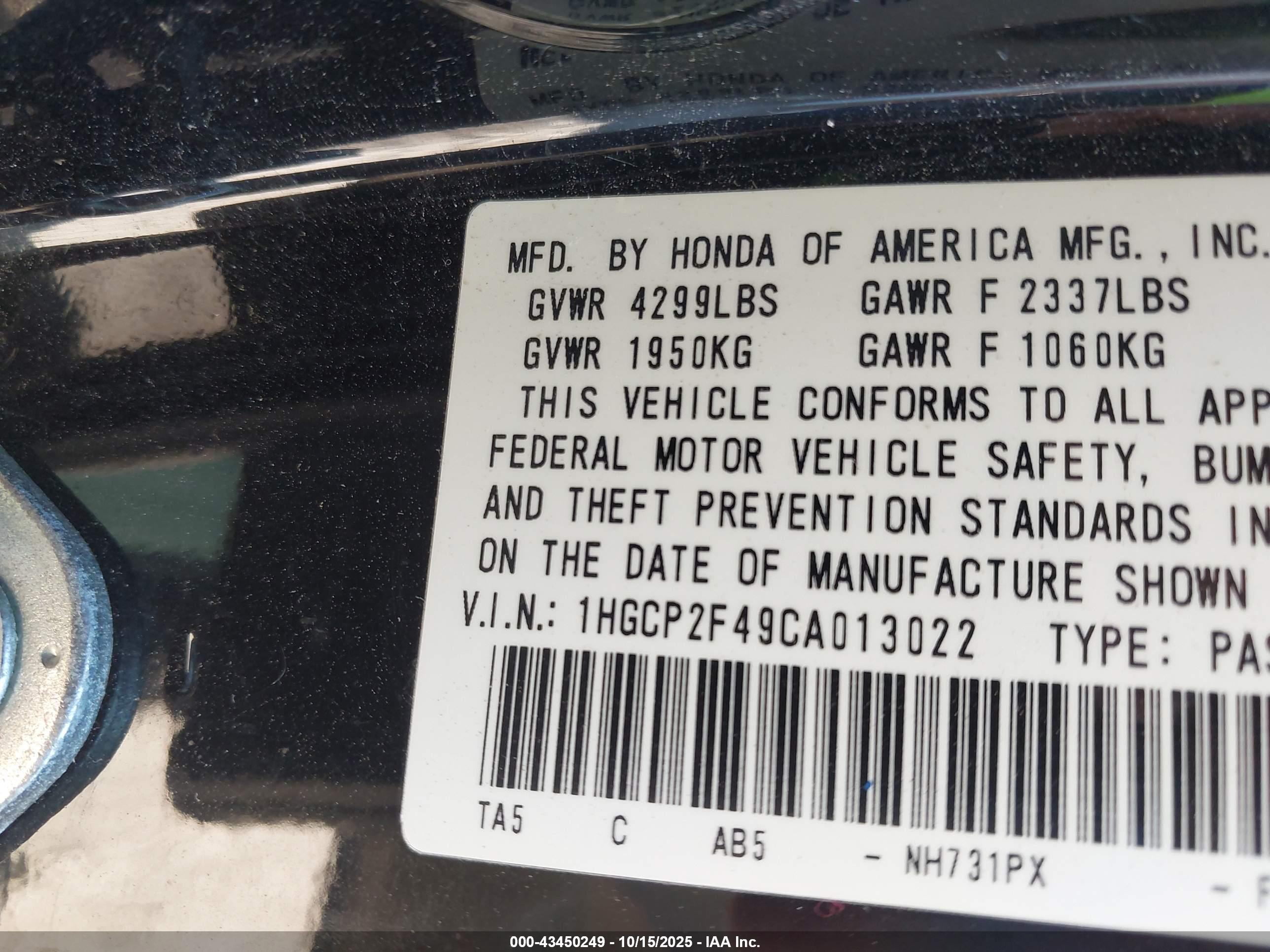 HONDA ACCORD image 9