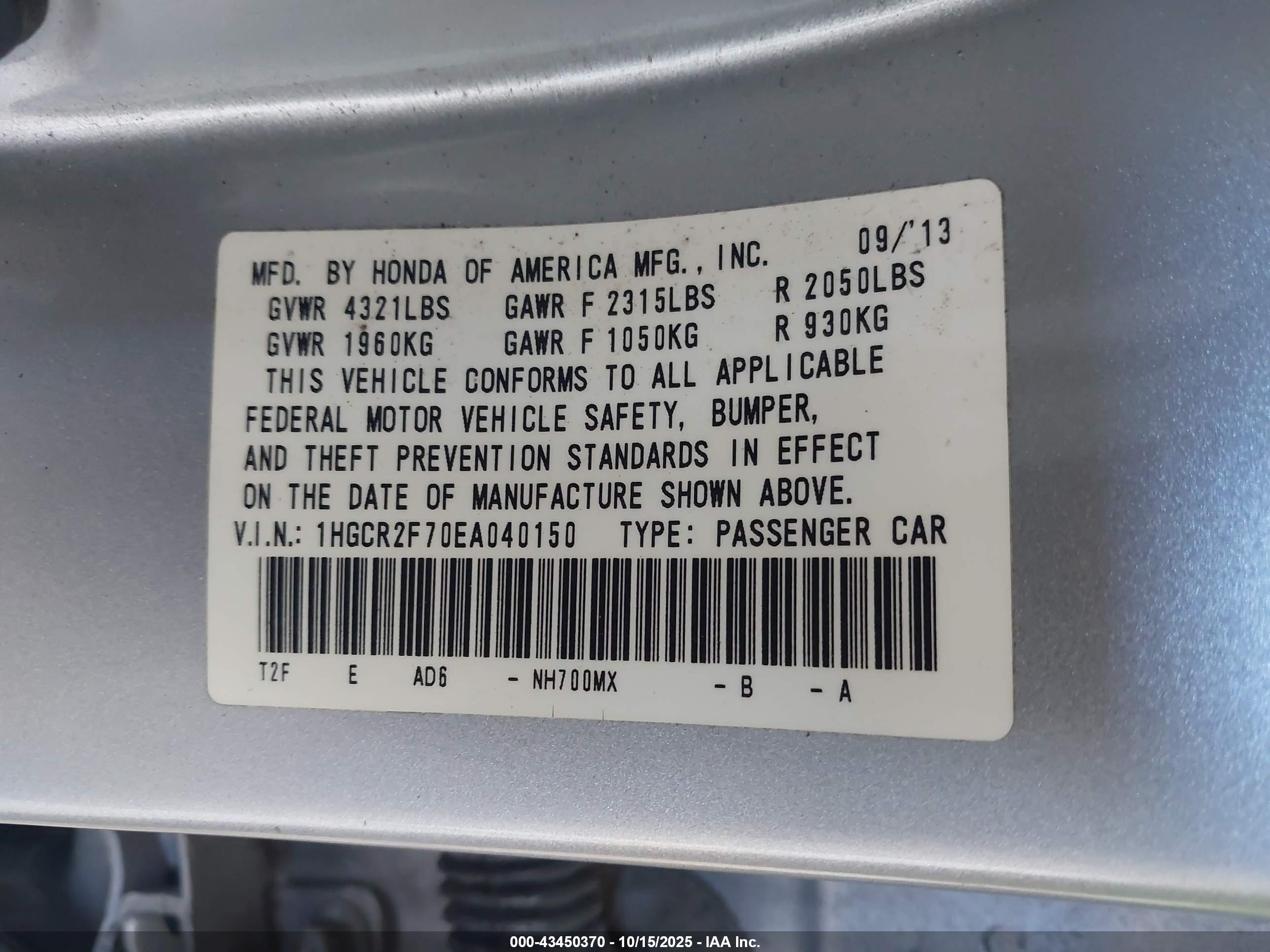 HONDA ACCORD image 9