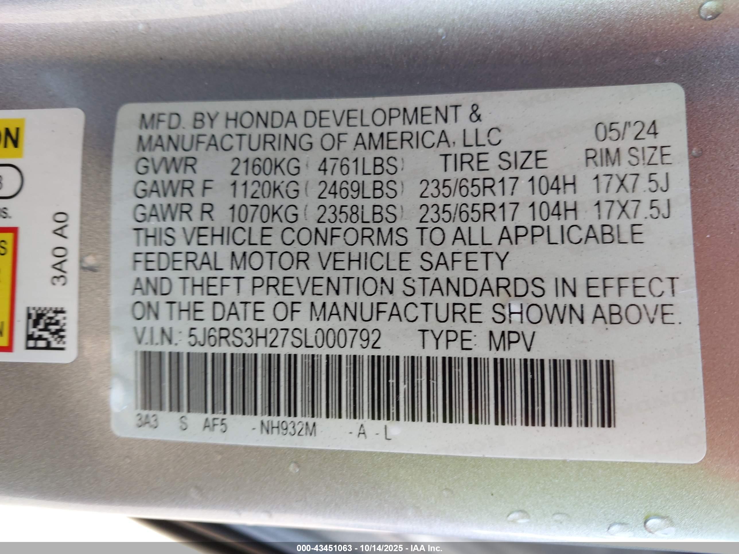 HONDA CR-V image 9