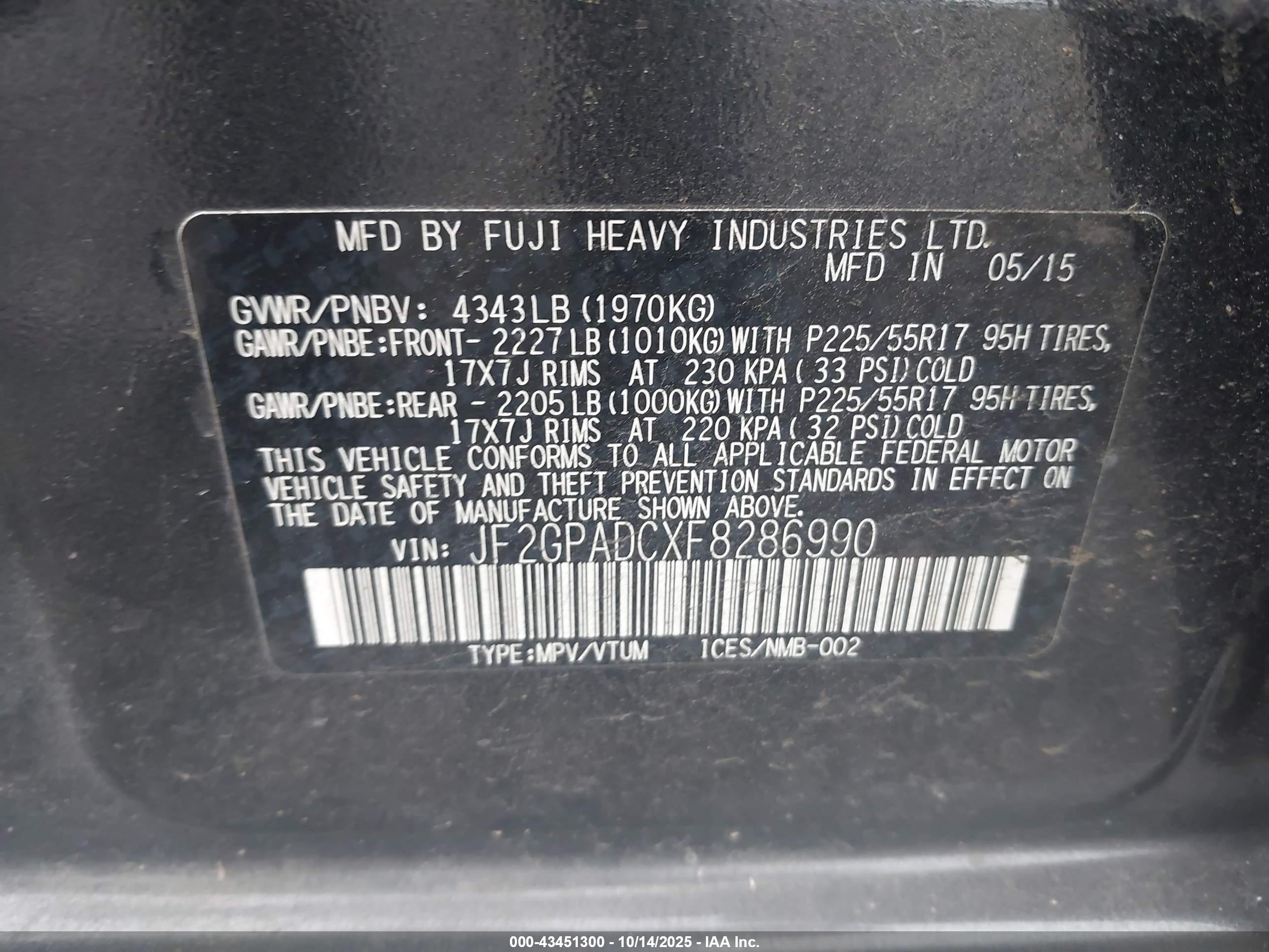 SUBARU XV image 9