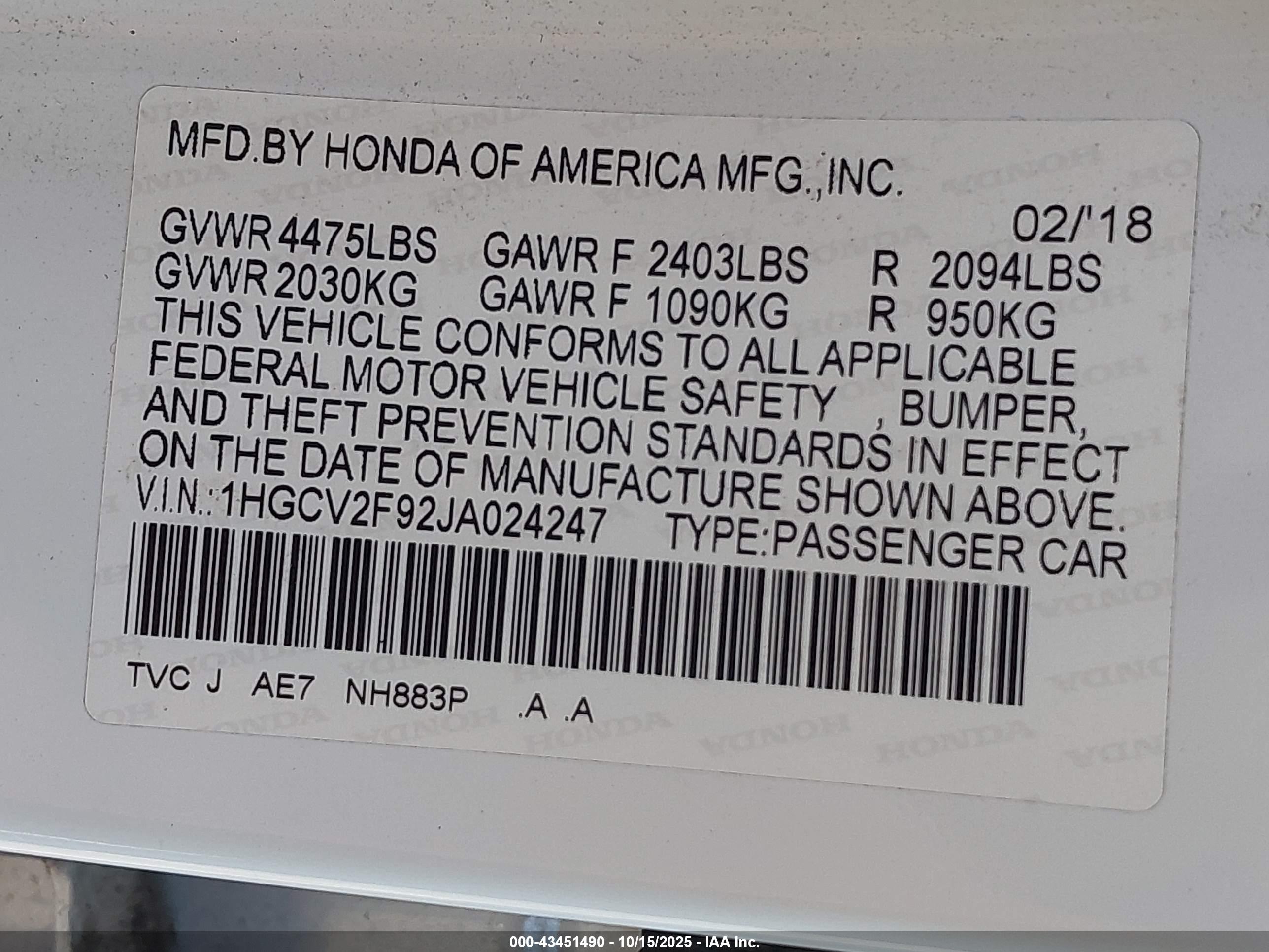 HONDA ACCORD image 9
