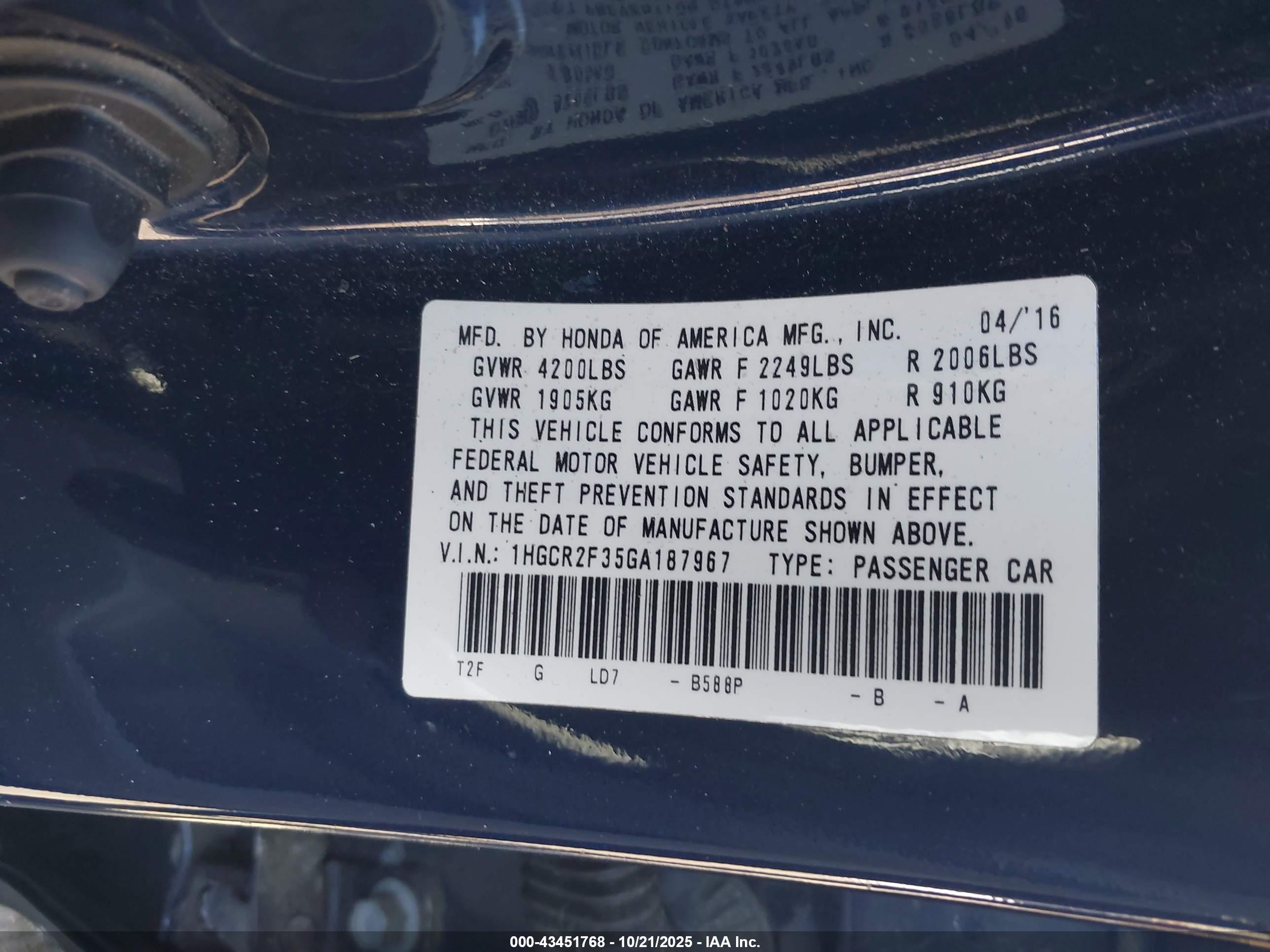 HONDA ACCORD image 9